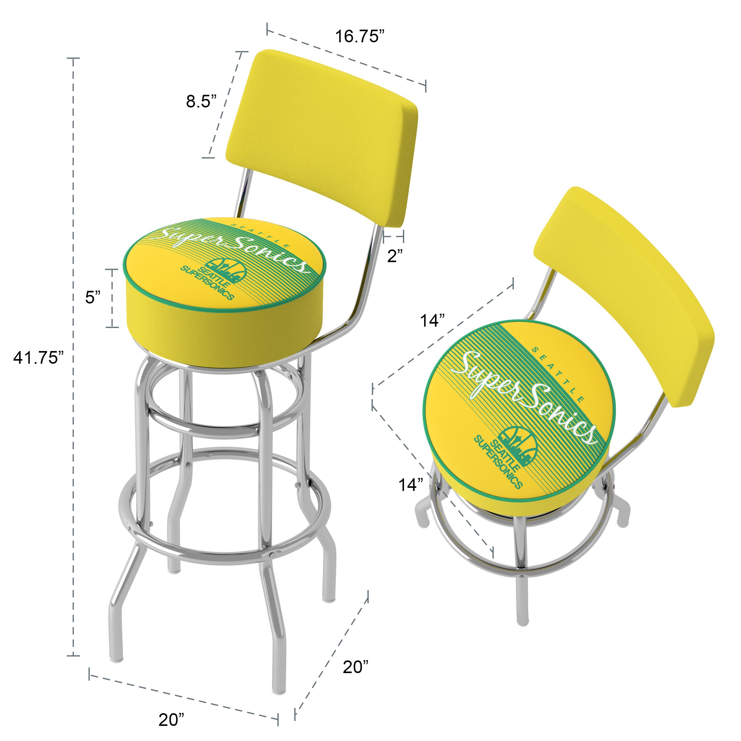 Trademark Gameroom NBA1100HC-SSS-TWN stools - View #6