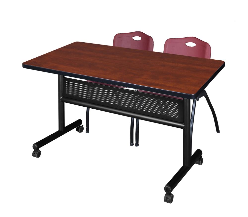 Regency MKFTM4830CH47BY Training Red 4-Person Training Table (48-in W x 29-in H)
