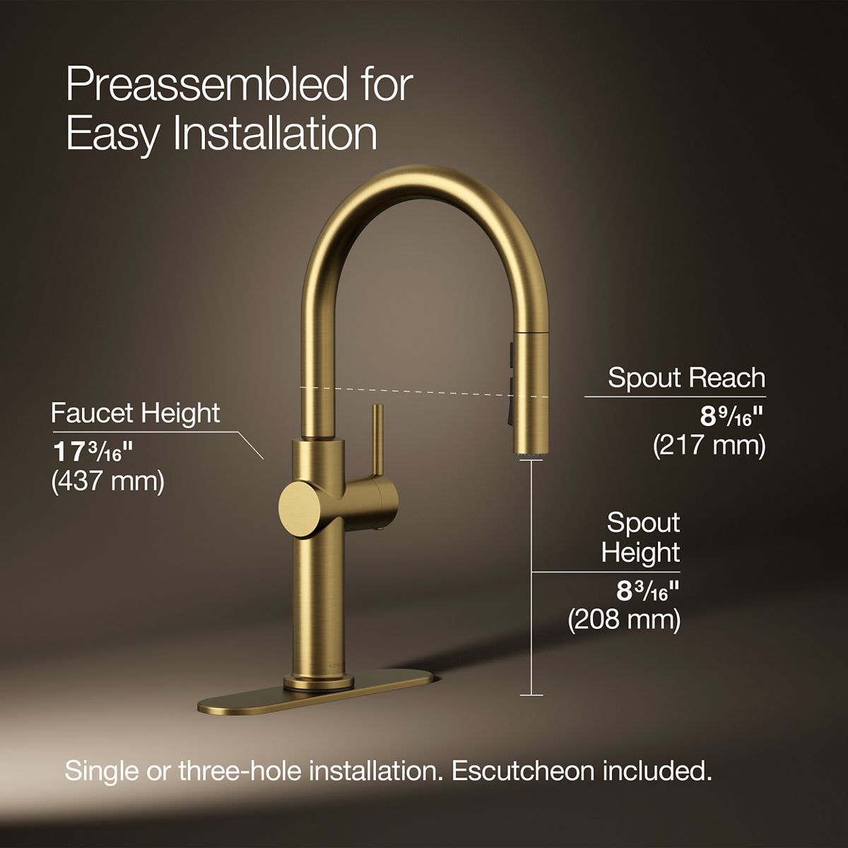 KOHLER 22972-2MB Kitchen-Faucets - View #3