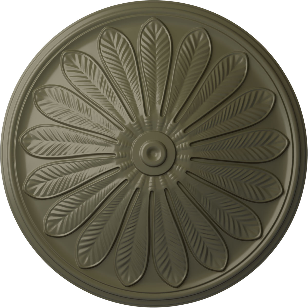 Ekena Millwork CM25BRPTF Brontes 25.5-in W x 25.5-in L Painted Turtle Polyurethane Whole Ceiling Medallion