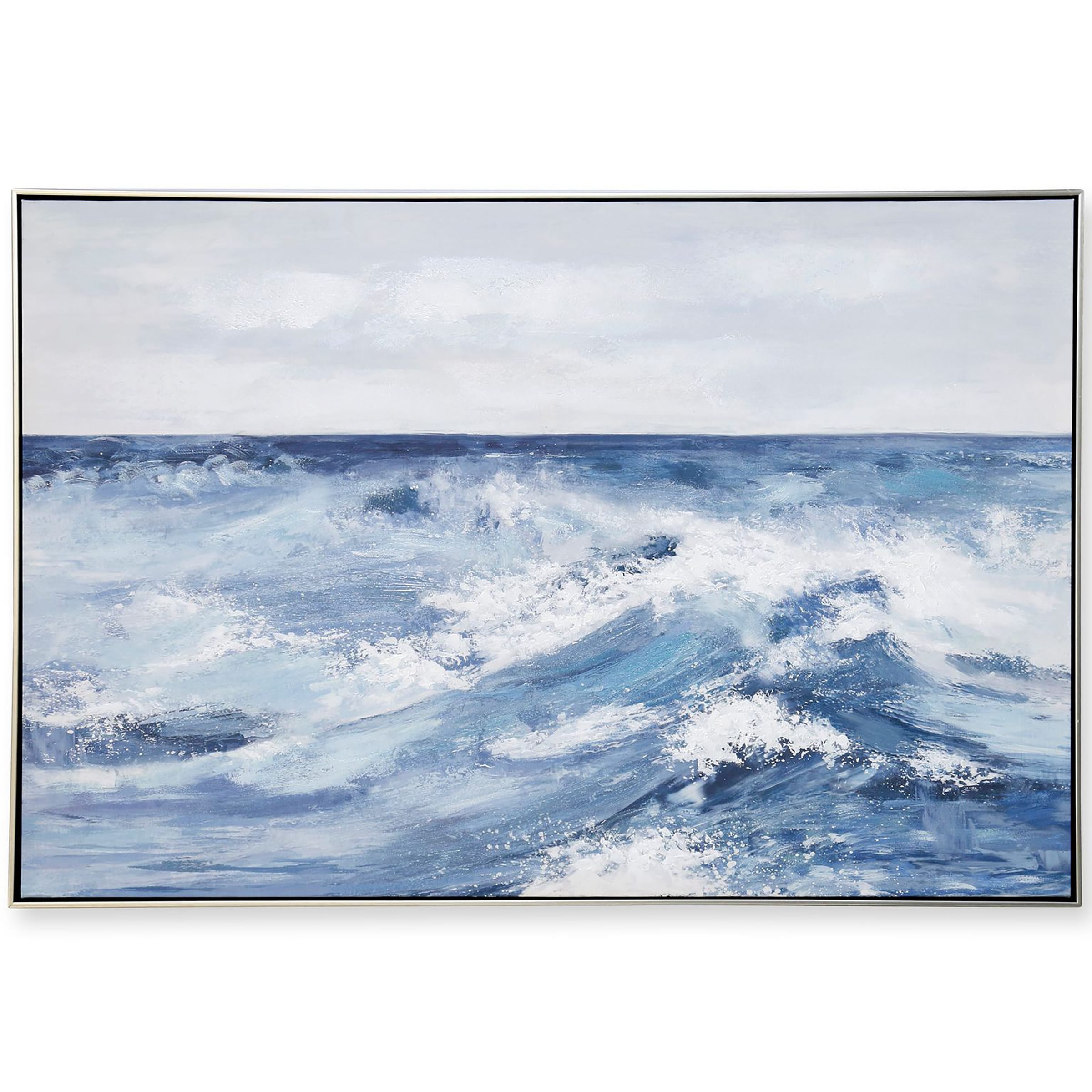 StyleCraft Home Collection WI33843DS Gold Framed 33-in H x 2-in W Coastal Print on Canvas