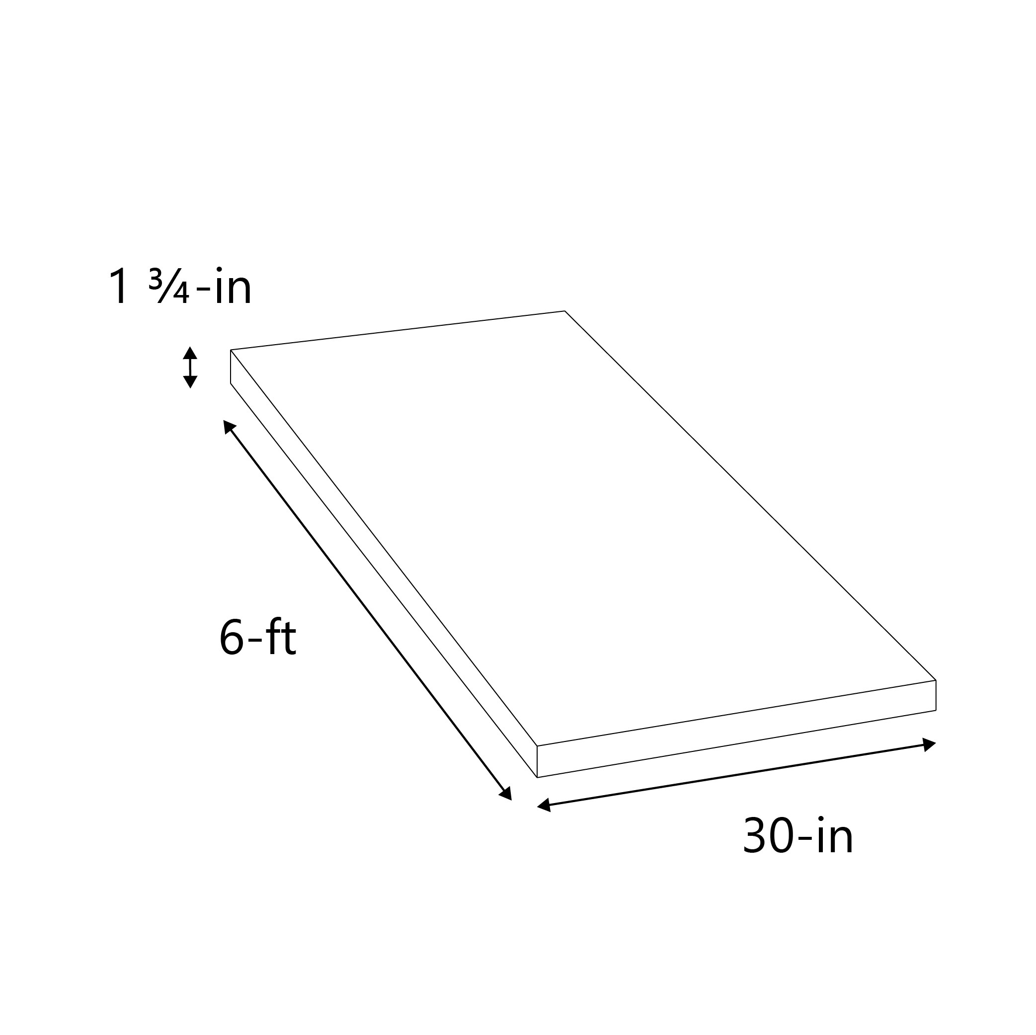 Sparrow Peak Bamboo Vertical Grain 72-in x 30-in x 1.75-in Unfinished ...