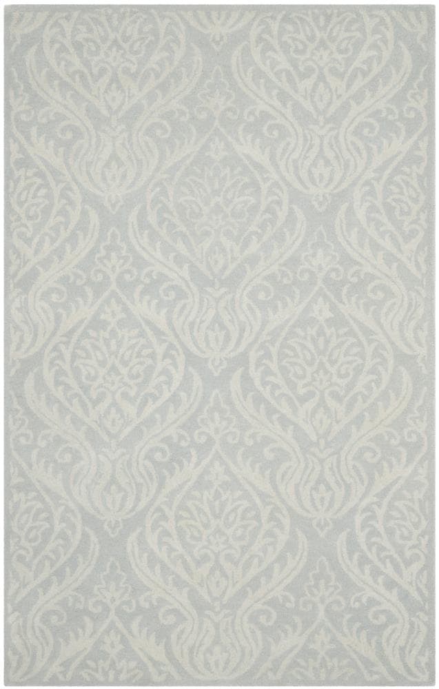 Ivory Hand-Tufted Wool 4' x 6' Rectangular Area Rug