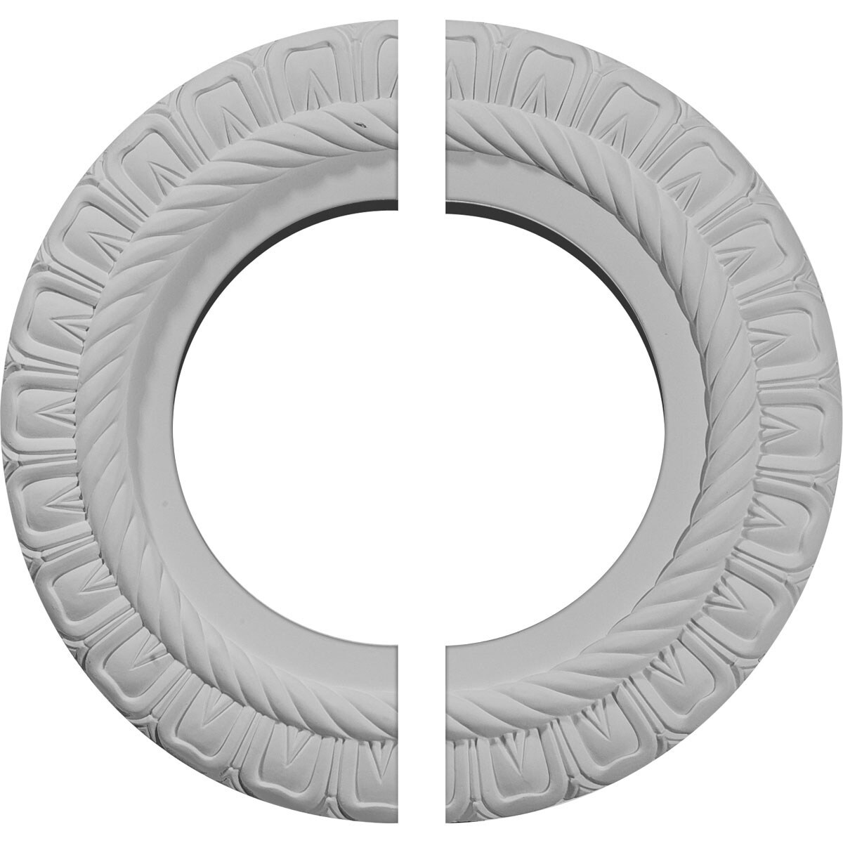 Ekena Millwork CM10CL2 Claremont 10.625-Inches W x 10.625-Inches L Architectural Primed Polyurethane Split Ceiling Medallion