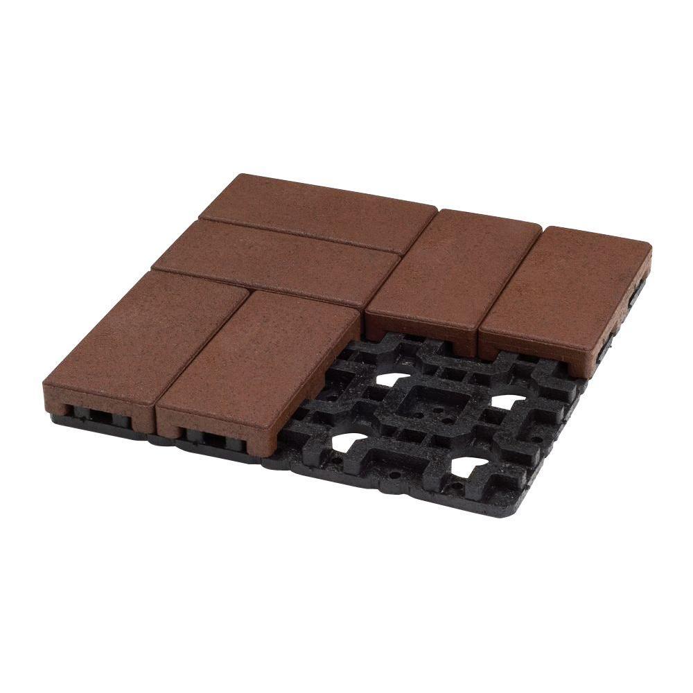 AZEK K048-001 4-in L x 8-in W x 1.75-in H Redwood Composite Interlocking Paver