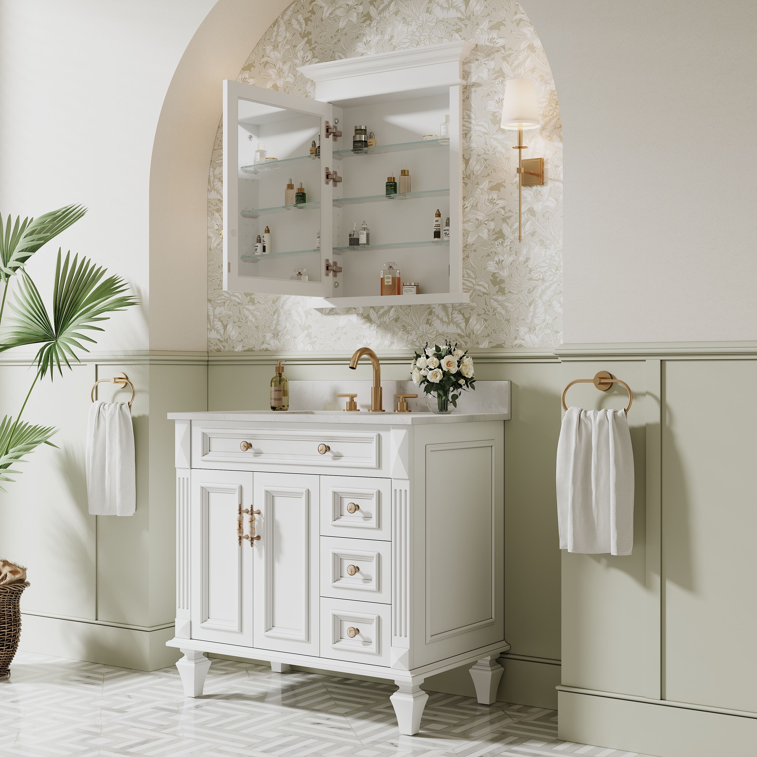 CALVON CLDMC3634WT Bathroom-Medicine-Cabinets - View #5