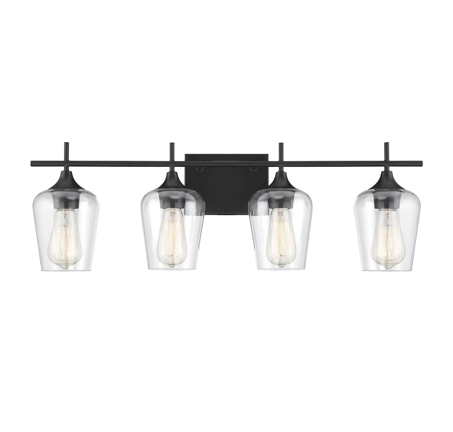 Savoy House Essentials 8-4030-4-BK Octave 28.75-in 4 -Light Black Bohemian/global Vanity light