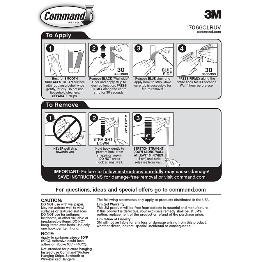 Command Assorted Medium and Large 2-Pack White Adhesive Refill