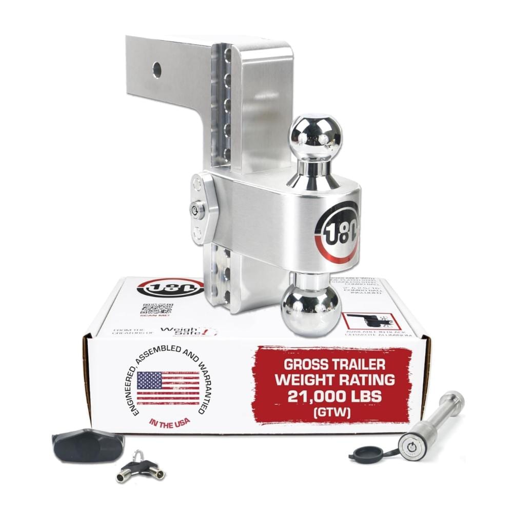 Weigh Safe 8 inch Drop Hitch for 3 inch Receiver Keyed Lock Set 21000 ...