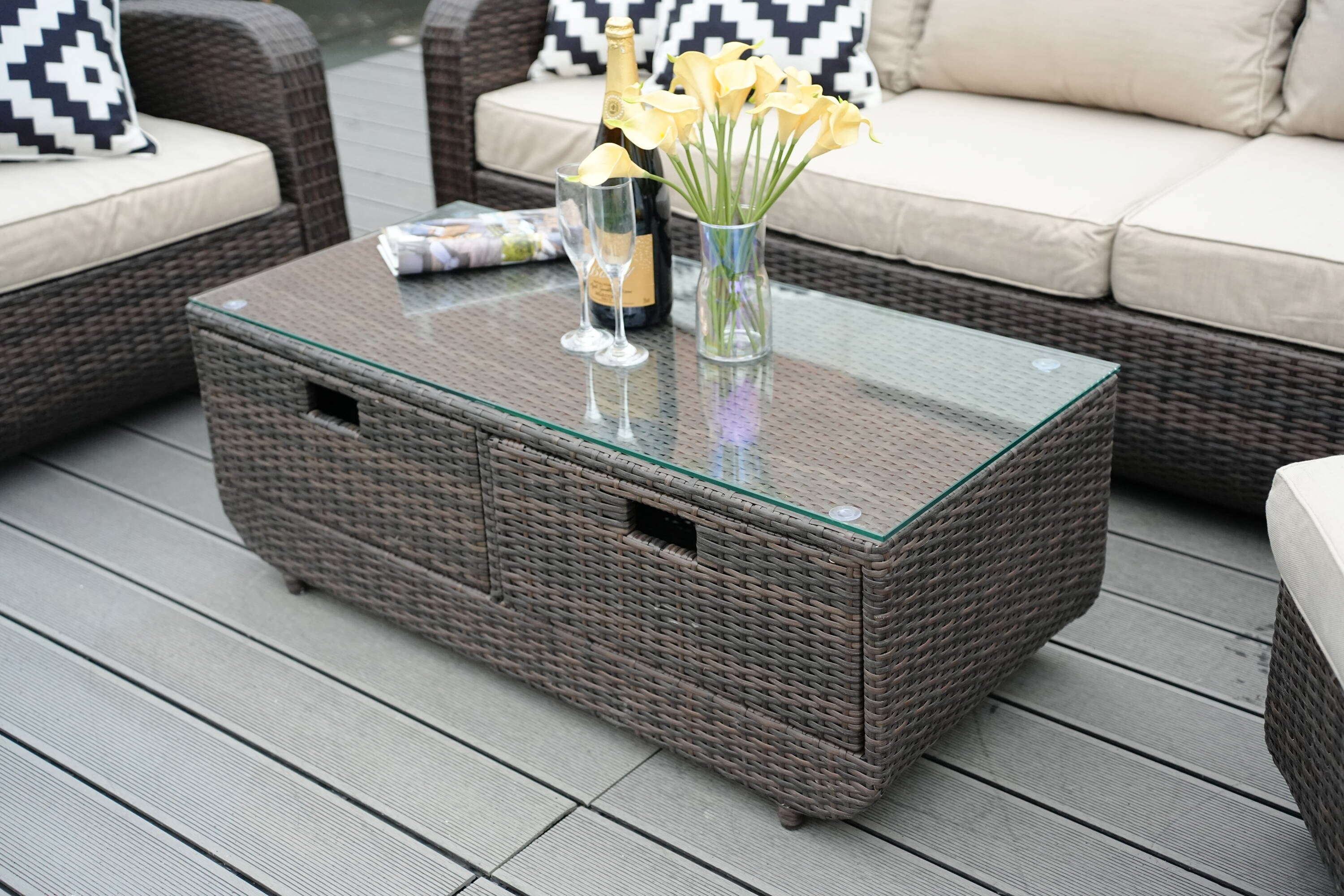 Direct Wicker DWS-1515-BROWN Patio-Conversation-Sets - View #9
