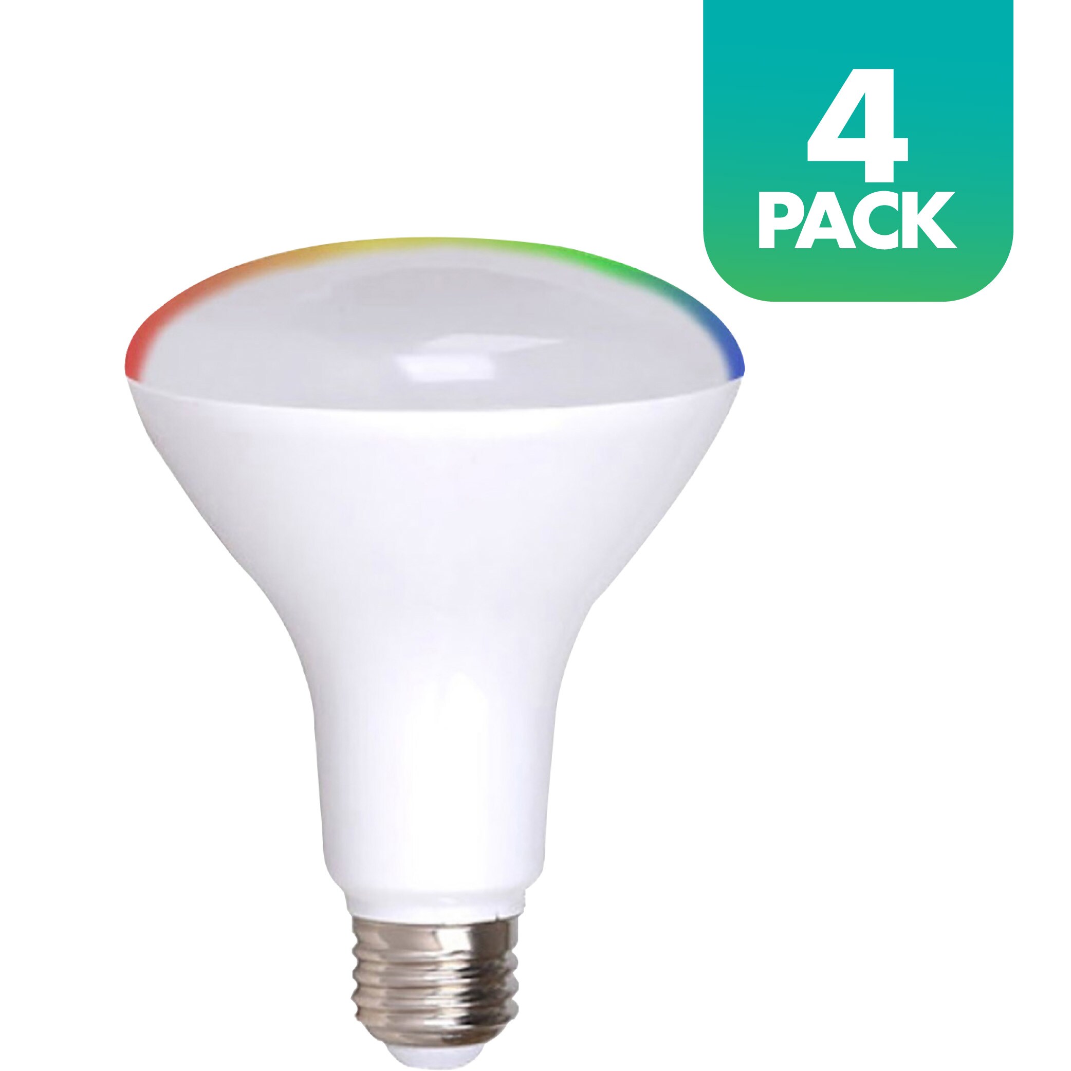 Proberen verwijzen Productief Simply Conserve ENERGY STAR Smart WiFi Bluetooth BR30 LED Lamp 65-Watt EQ  LED Br30 Color Changing Medium Base (e-26) Dimmable Smart Flood Light Bulb  (4-Pack) in the Spot & Flood LED Light
