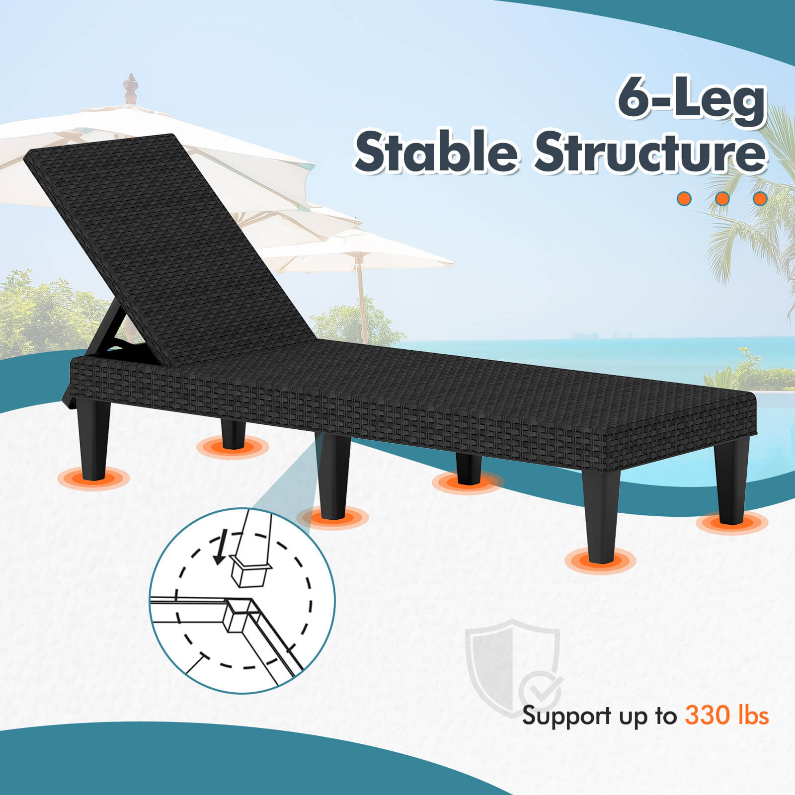 Costway HCST06485 Chaises-Settees - View #5