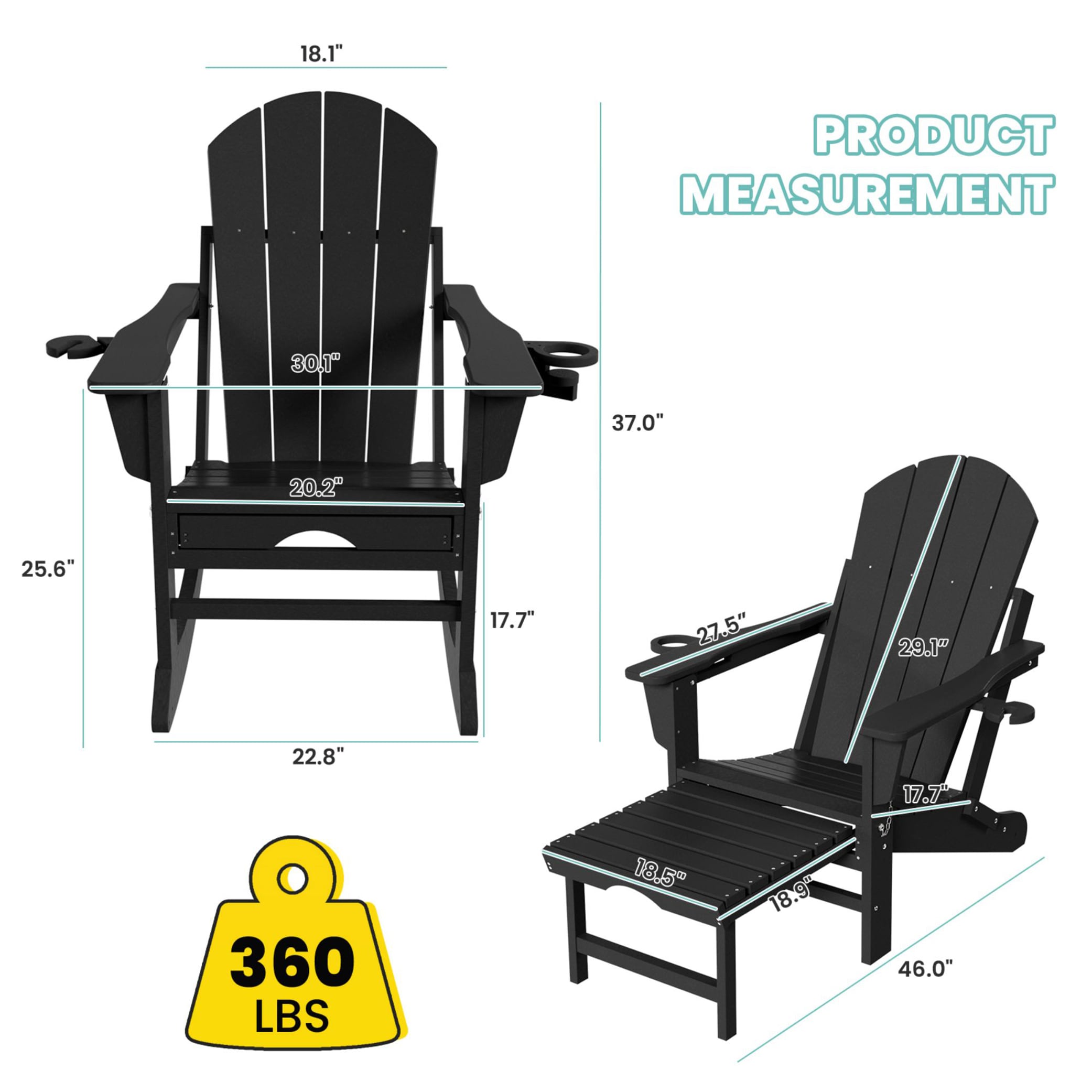 JEAREY DGN-YY-BK Patio-Chairs - View #3