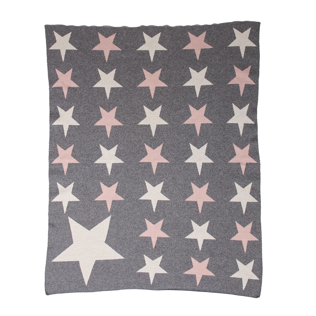 HomeRoots 4000383160 Light Grey 30-in x 40-in Cotton Blanket