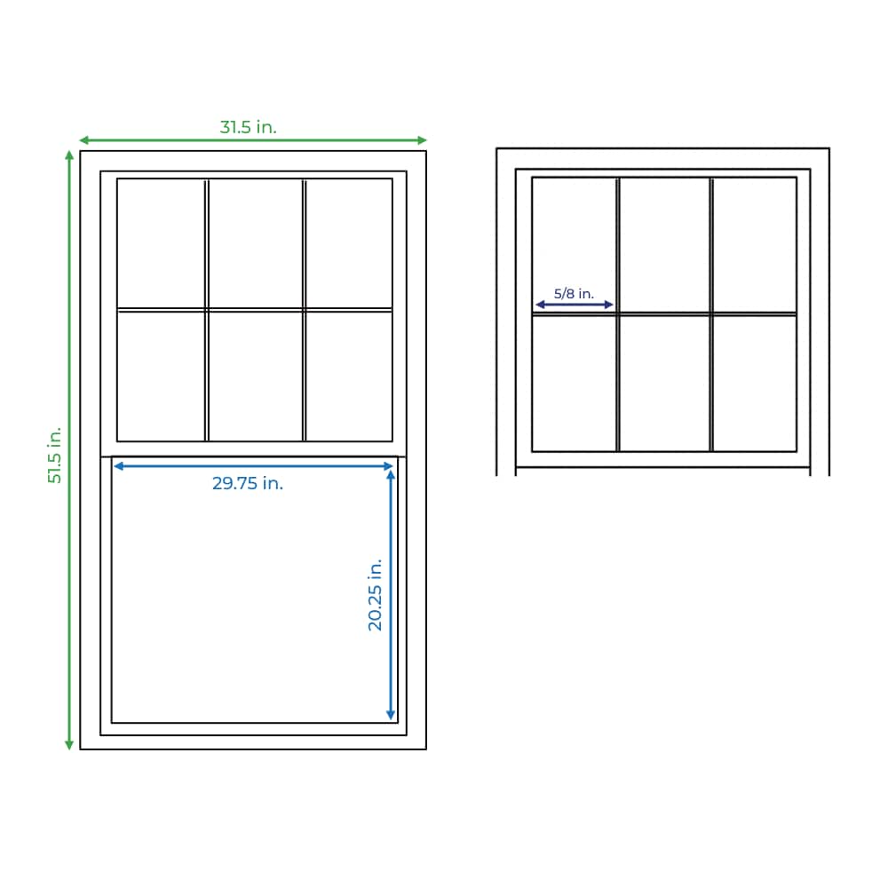 RELIABILT ASHB3252GRB Single-Hung-Windows - View #4