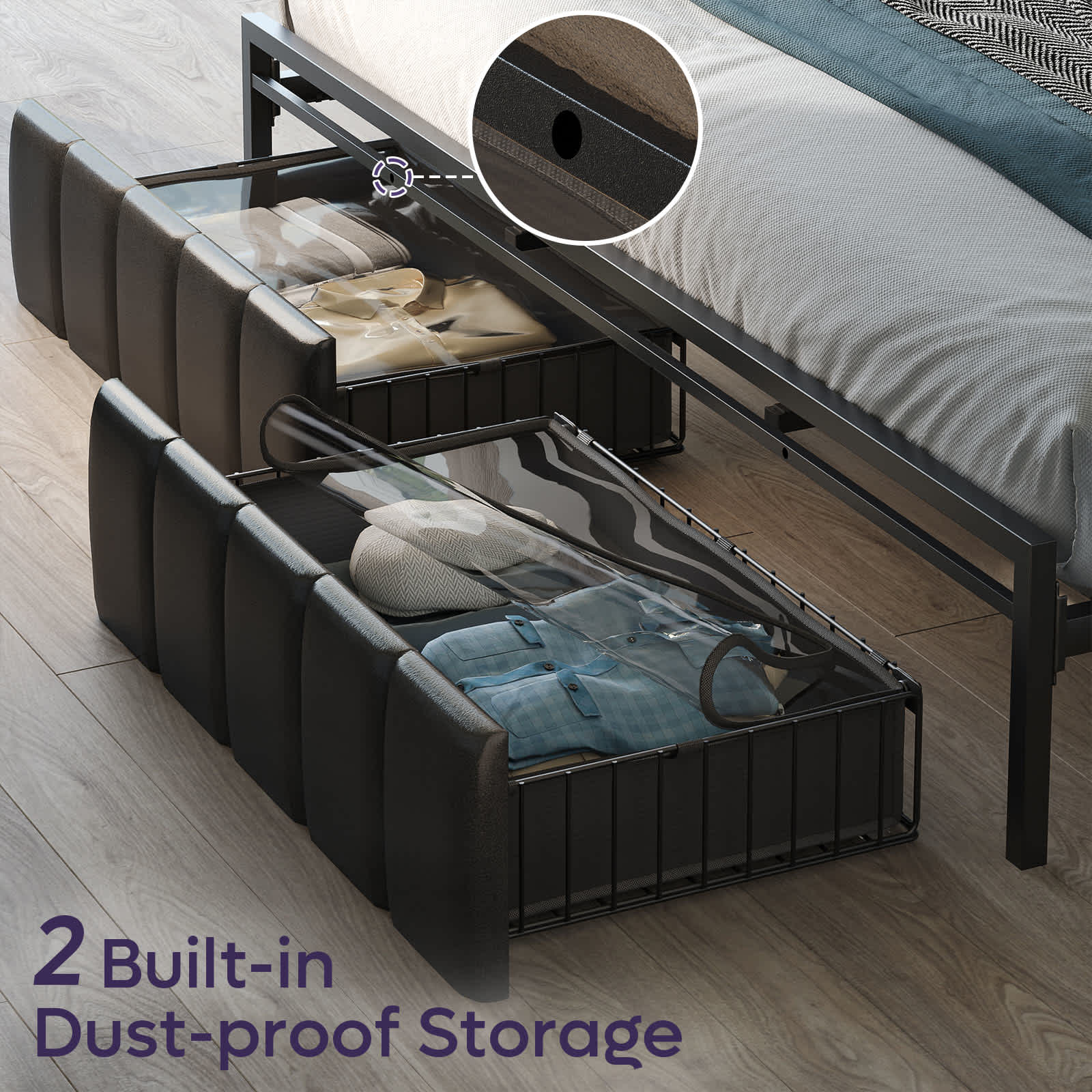 Bestier LOW-B700653H-LBLK beds - View #7
