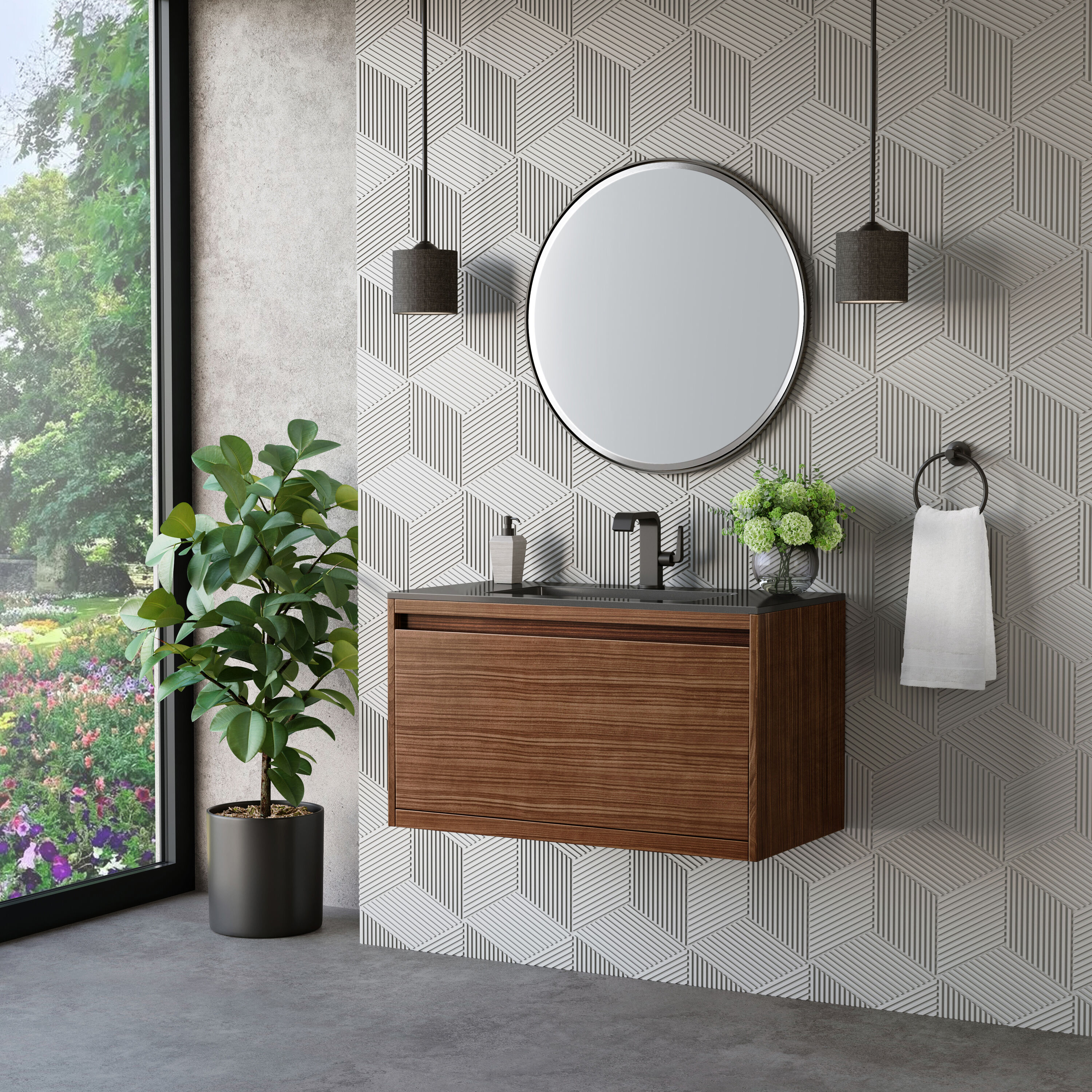 James Martin Vanities 805-V35.4-W-MB-CH Bath-Vanity-Combo - View #6