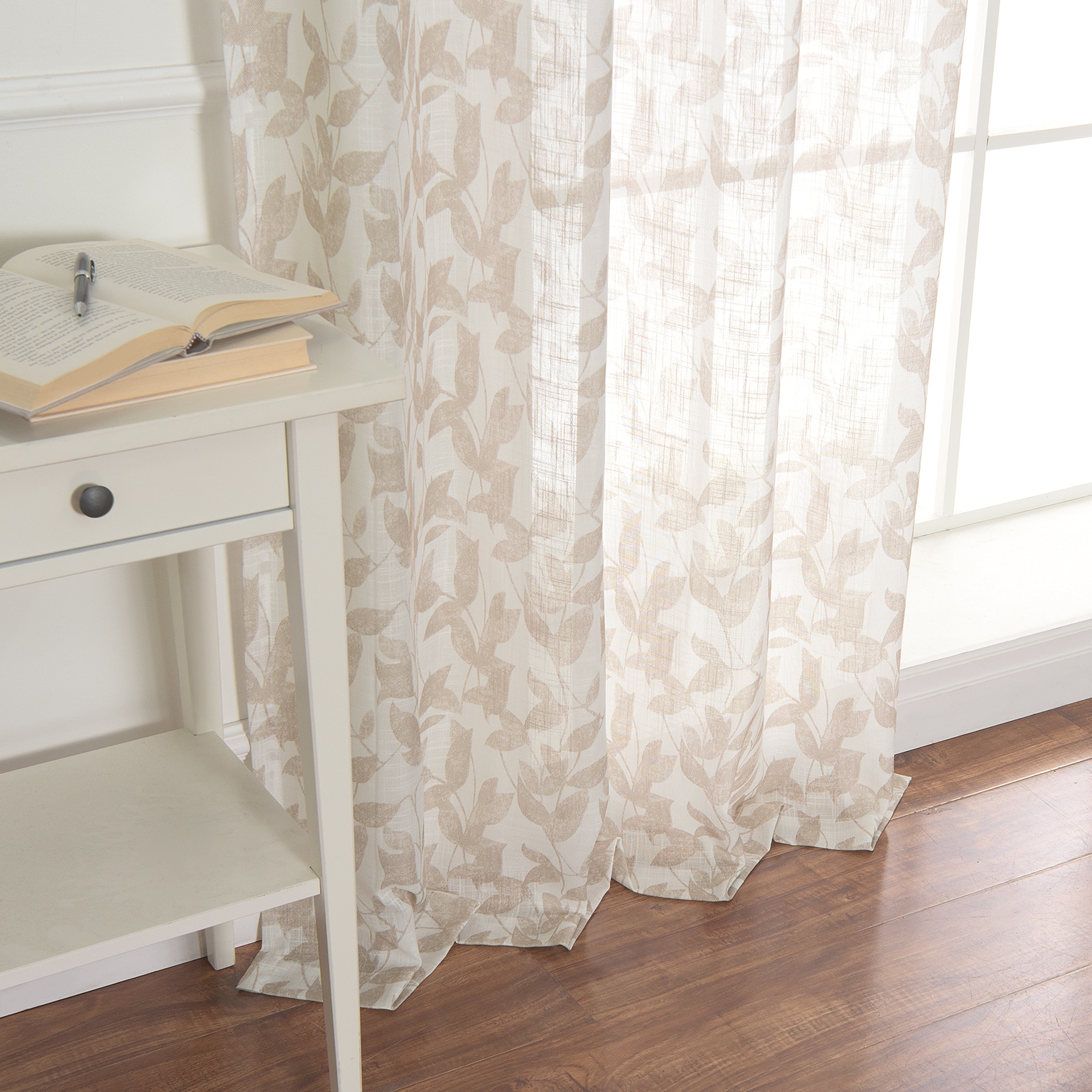 Best Home Fashion JC-GROM-LEAF-84-LIN curtains - View #5
