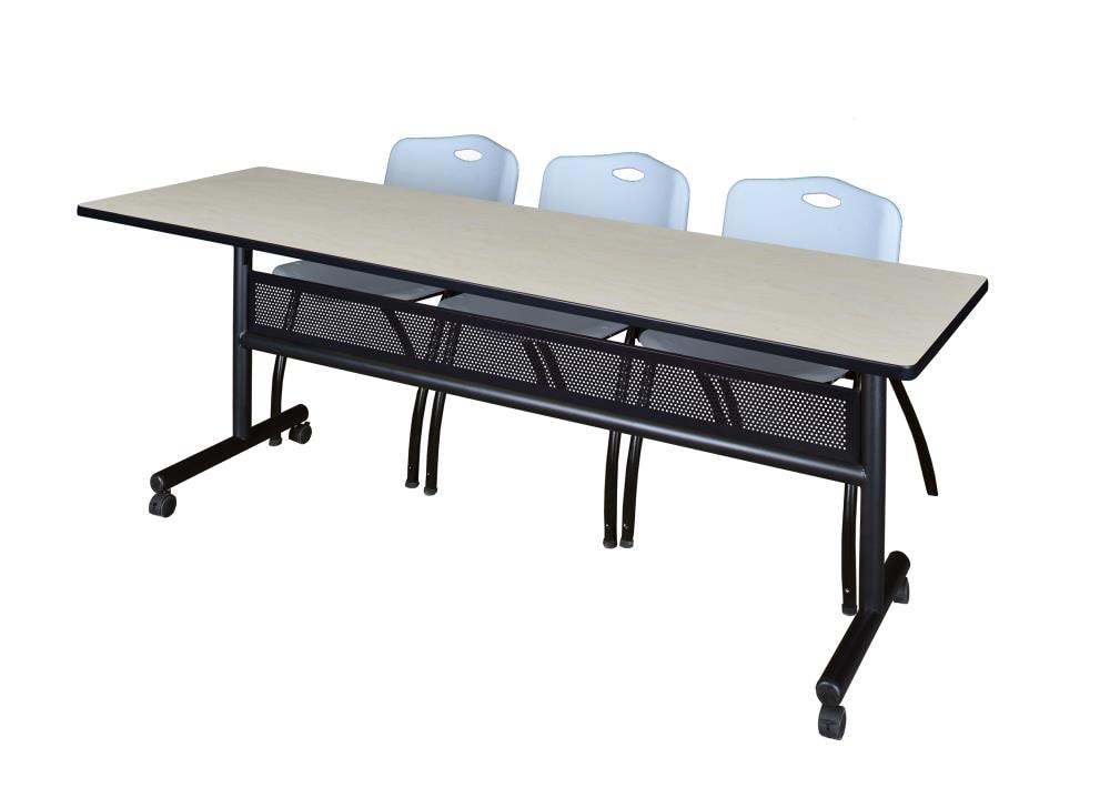 Regency MKFTM8424PL47GY Training Off-white 4-Person Training Table (84-in W x 29-in H)