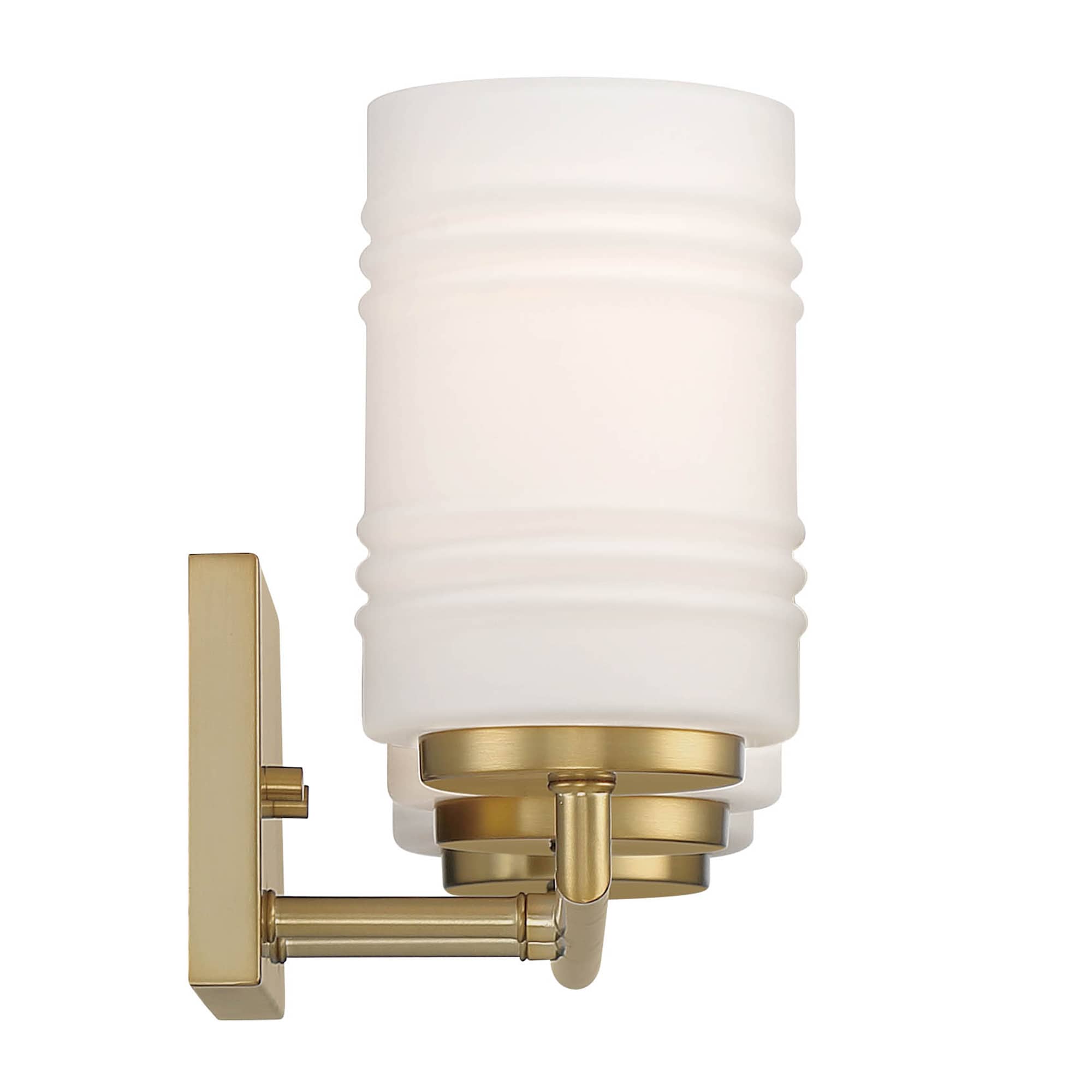 Leavenworth Brushed Gold 23.5" Outdoor Vanity Light with Etched Opal Glass