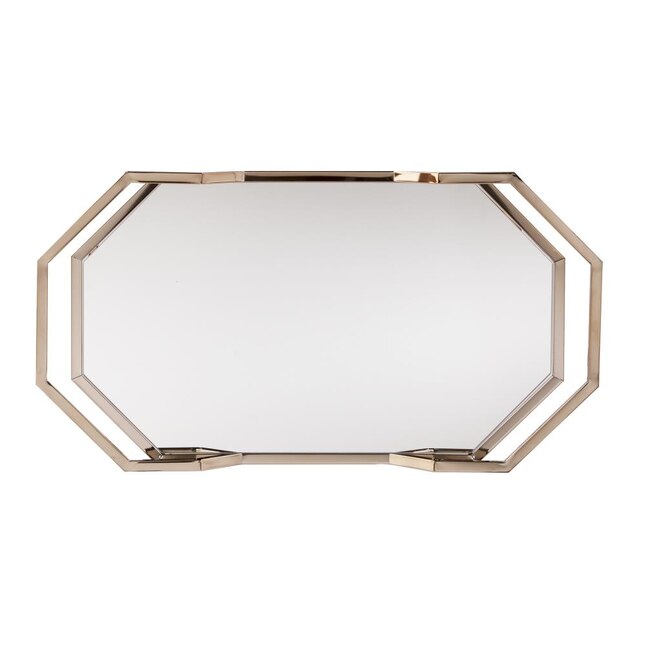 Boston Loft Furnishings Arlo 31.25-in x 30.75-in Gold Oval Cart Bar Boston Loft Furnishings Arlo 31.25-in x 30.75-in Gold Oval Cart Bar
