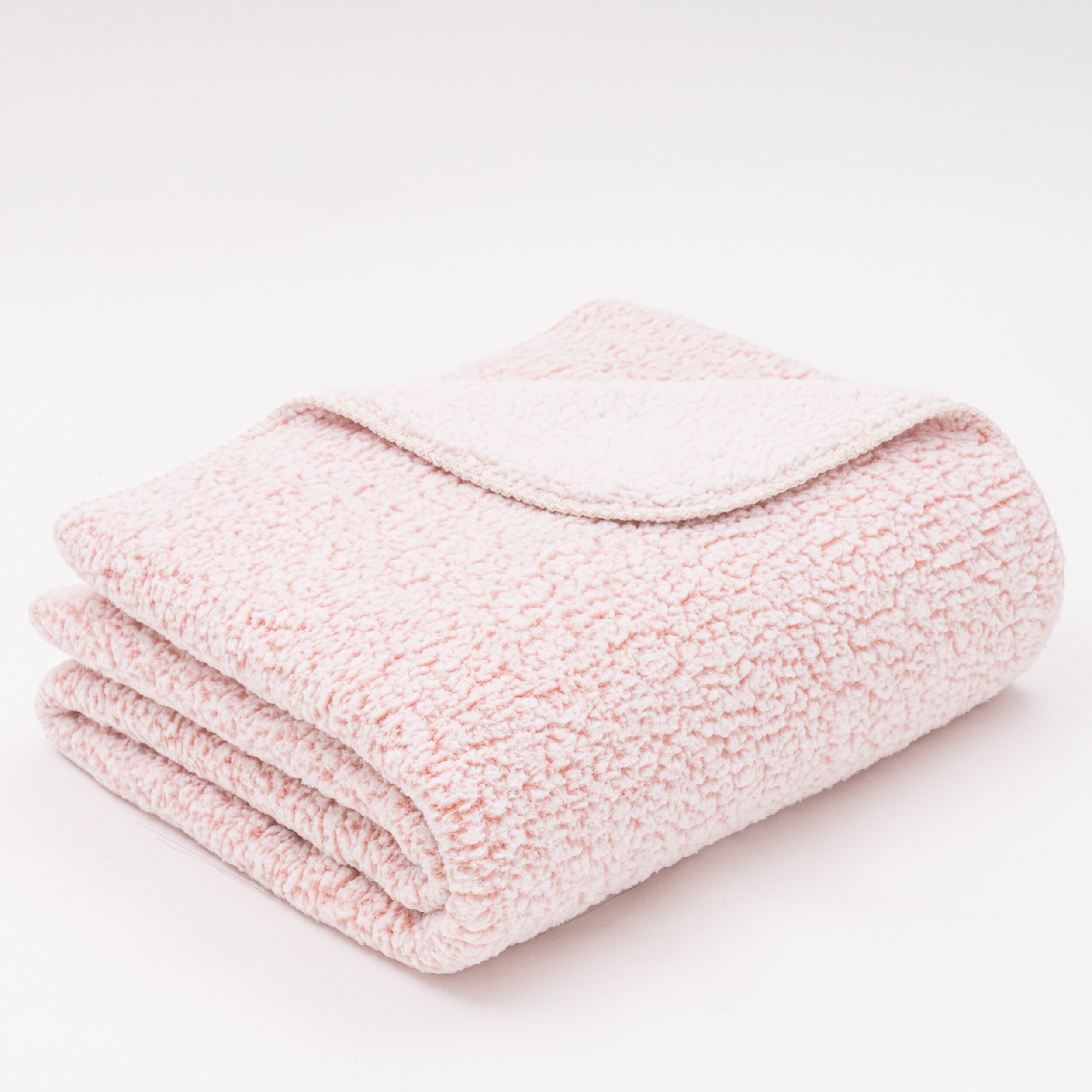 Light pink sherpa blanket hot sale