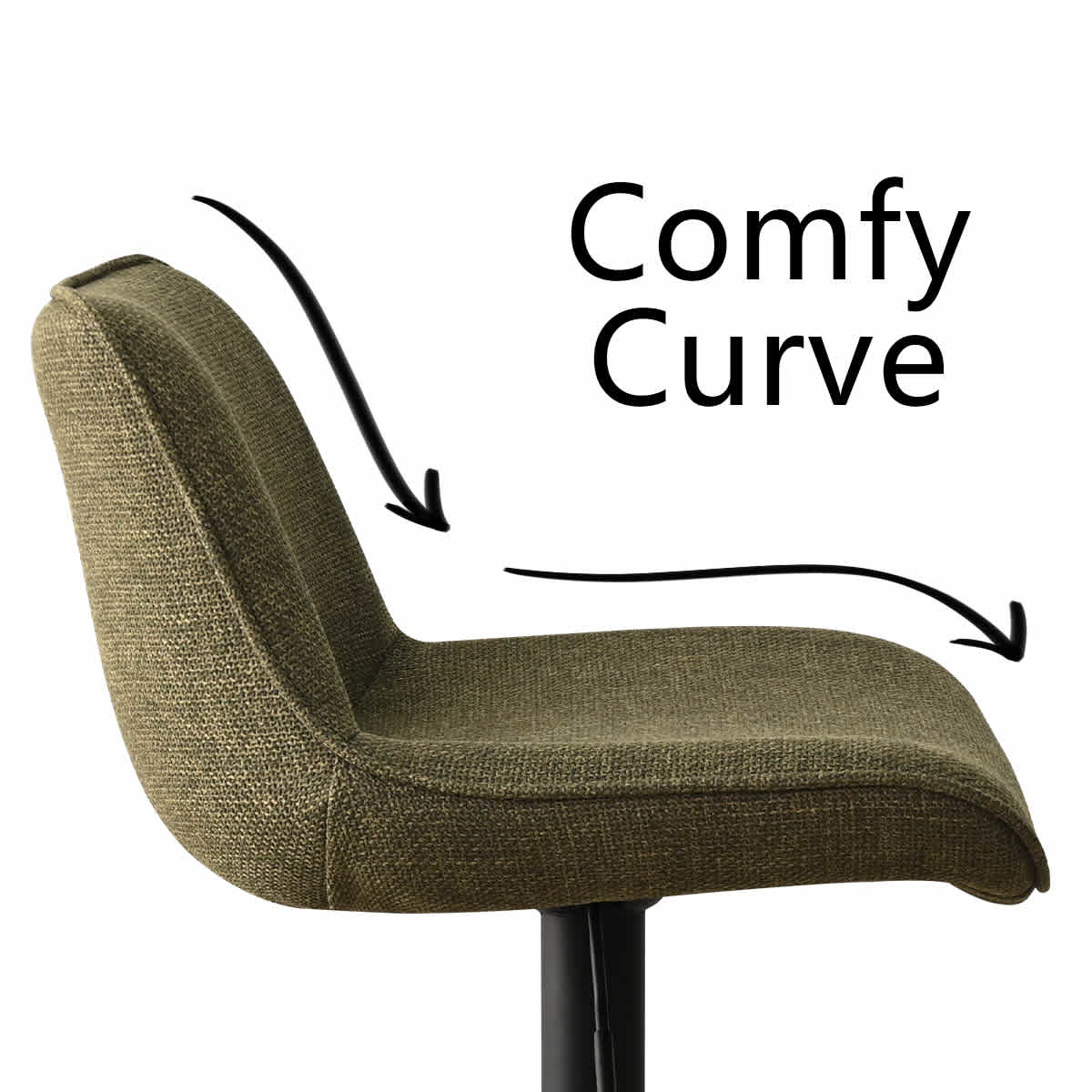 Maison Boucle HUNTER-AB-GREEN-4 stools - View #5