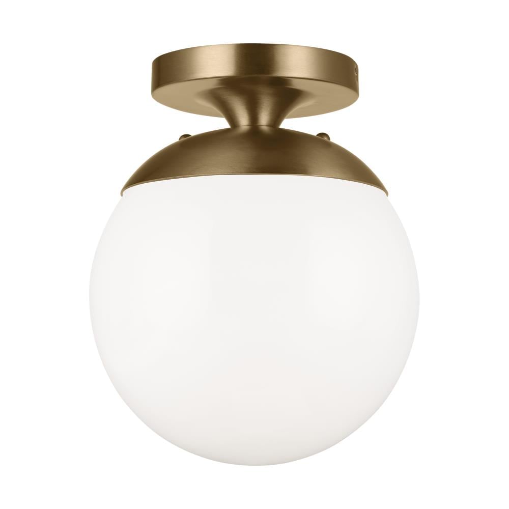 Generation Lighting Leo- Hanging Globe 1-Light Satin Brass Semi-Flush ...