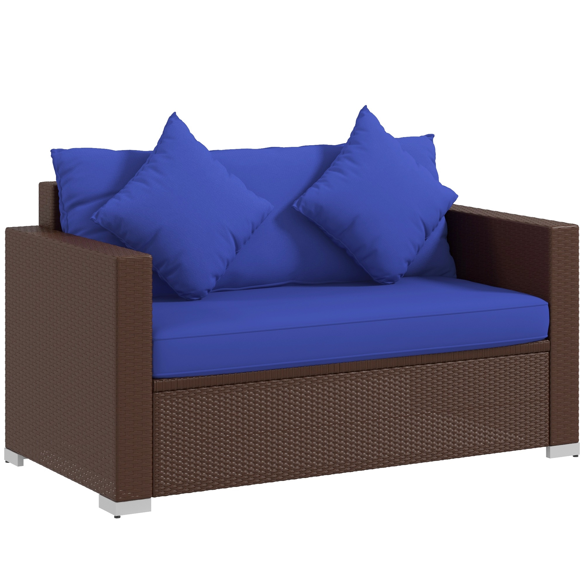 Mondawe 55-in W Coastal Brown Loveseat with Slipcover
