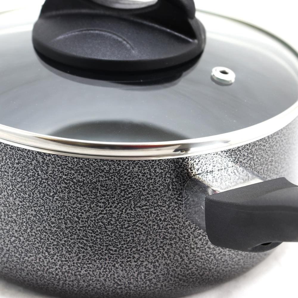 Oster 2.5 qt. Metallic Grey Merrion Nonstick Aluminum Saucepan with Lid