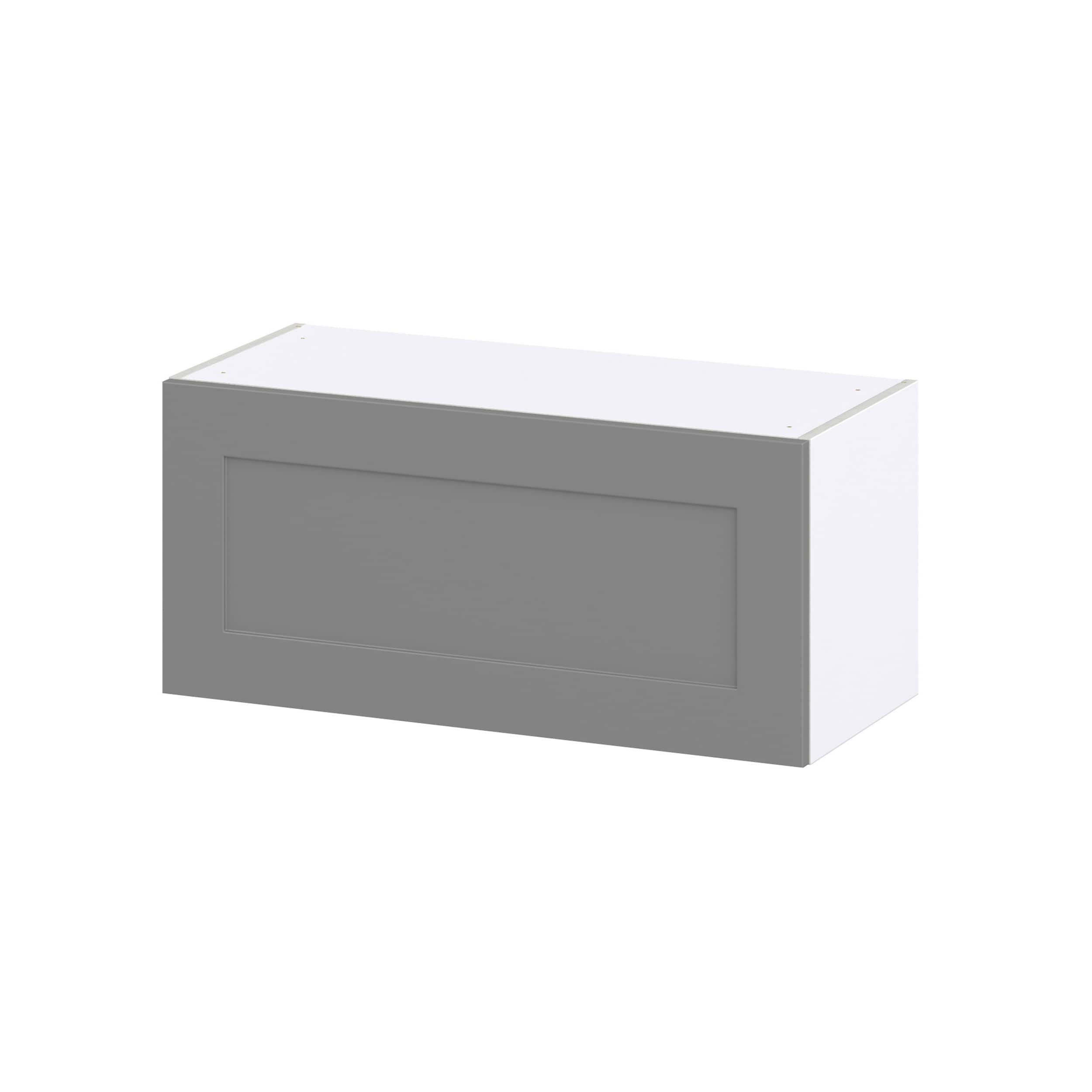 Hugo&Borg Beaumont 33-in W x 15-in H x 14-in D Slate Gray Wall Fully Assembled Cabinet (Recessed Panel Shaker Door Style)