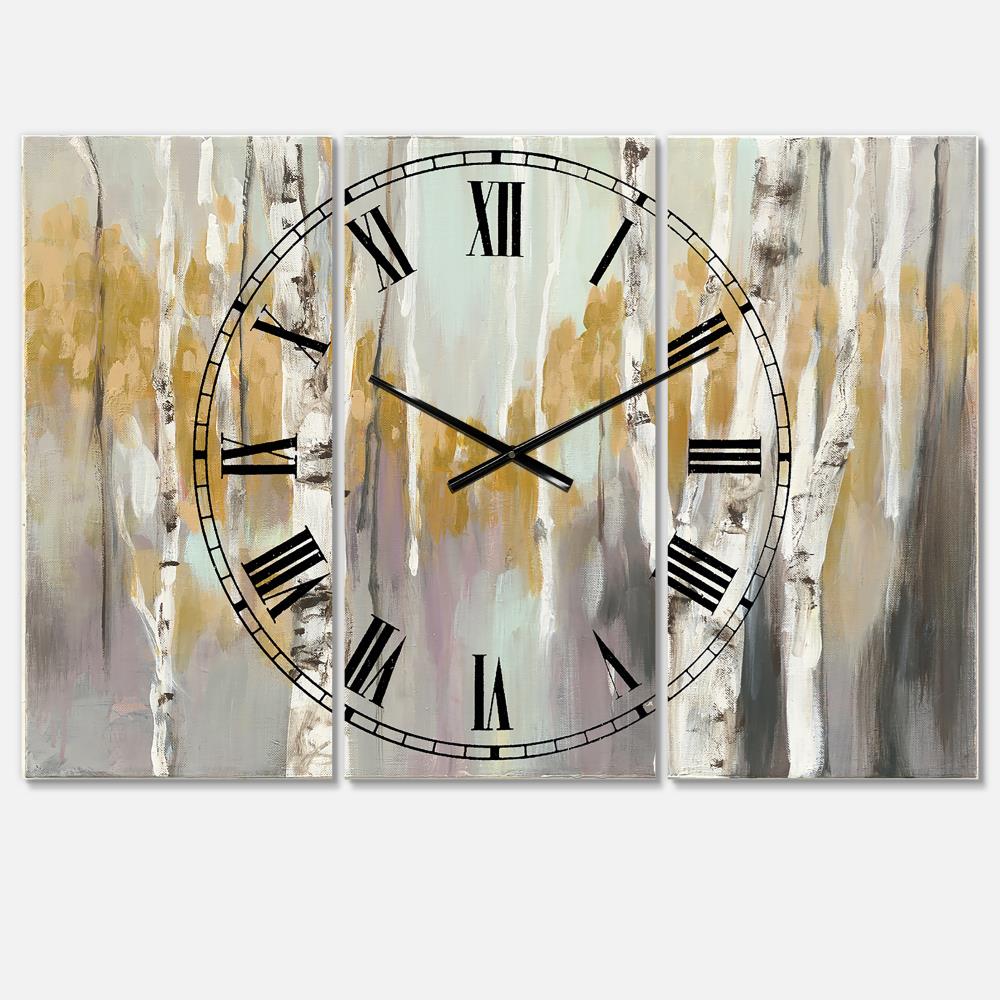 Designart Farmhouse Brown Metal Rectangle Wall Clock - 28-in x 36-in ...