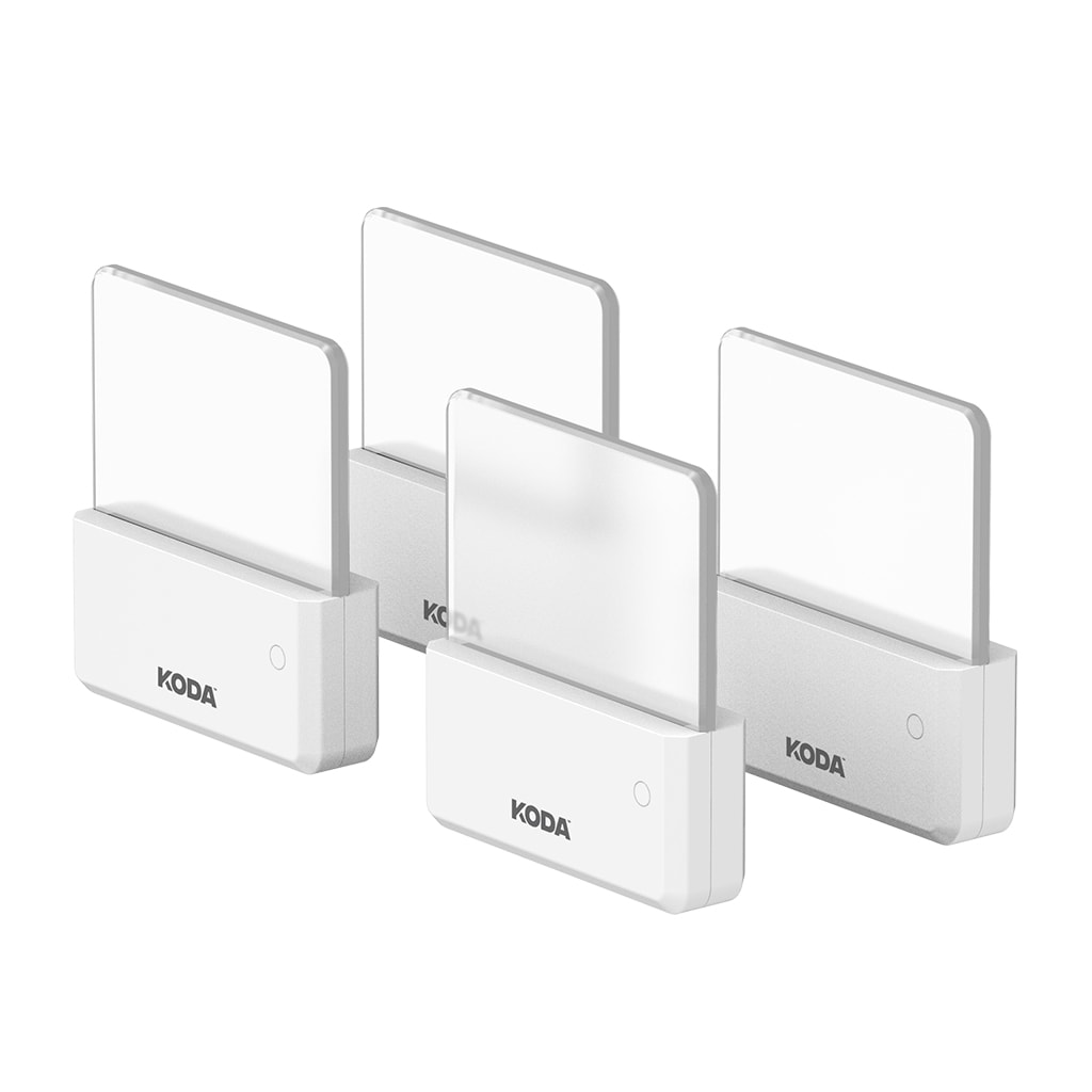 KODA LM030196-1 4 -Pack White LED Auto On/Off Night Light
