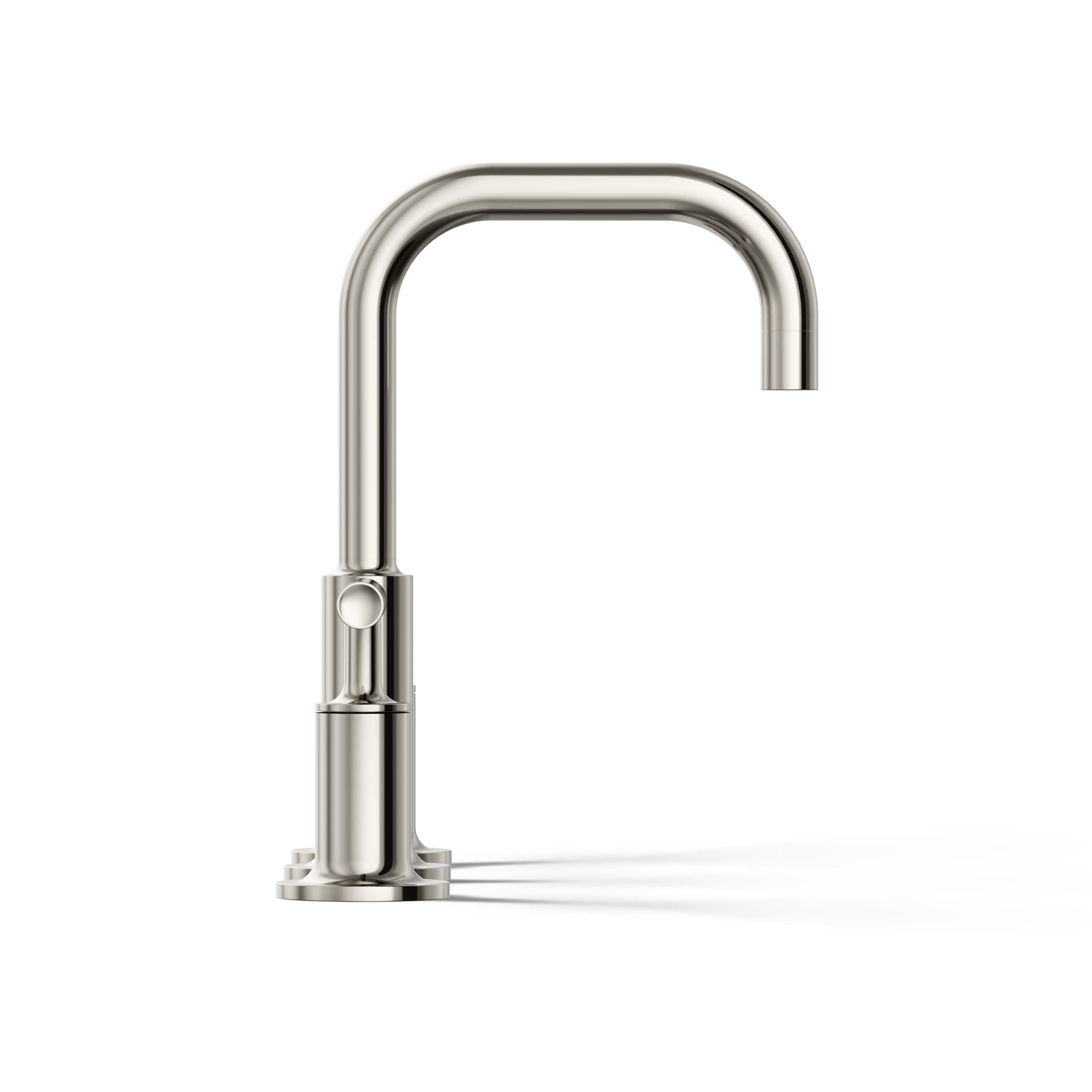 Purist Polished Nickel 8" Widespread Lavatory Faucet with Low Lever Handles