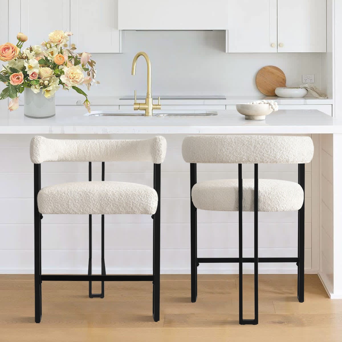 Maison Boucle MIA-C-BO-BEIGE-2PK stools - View #2