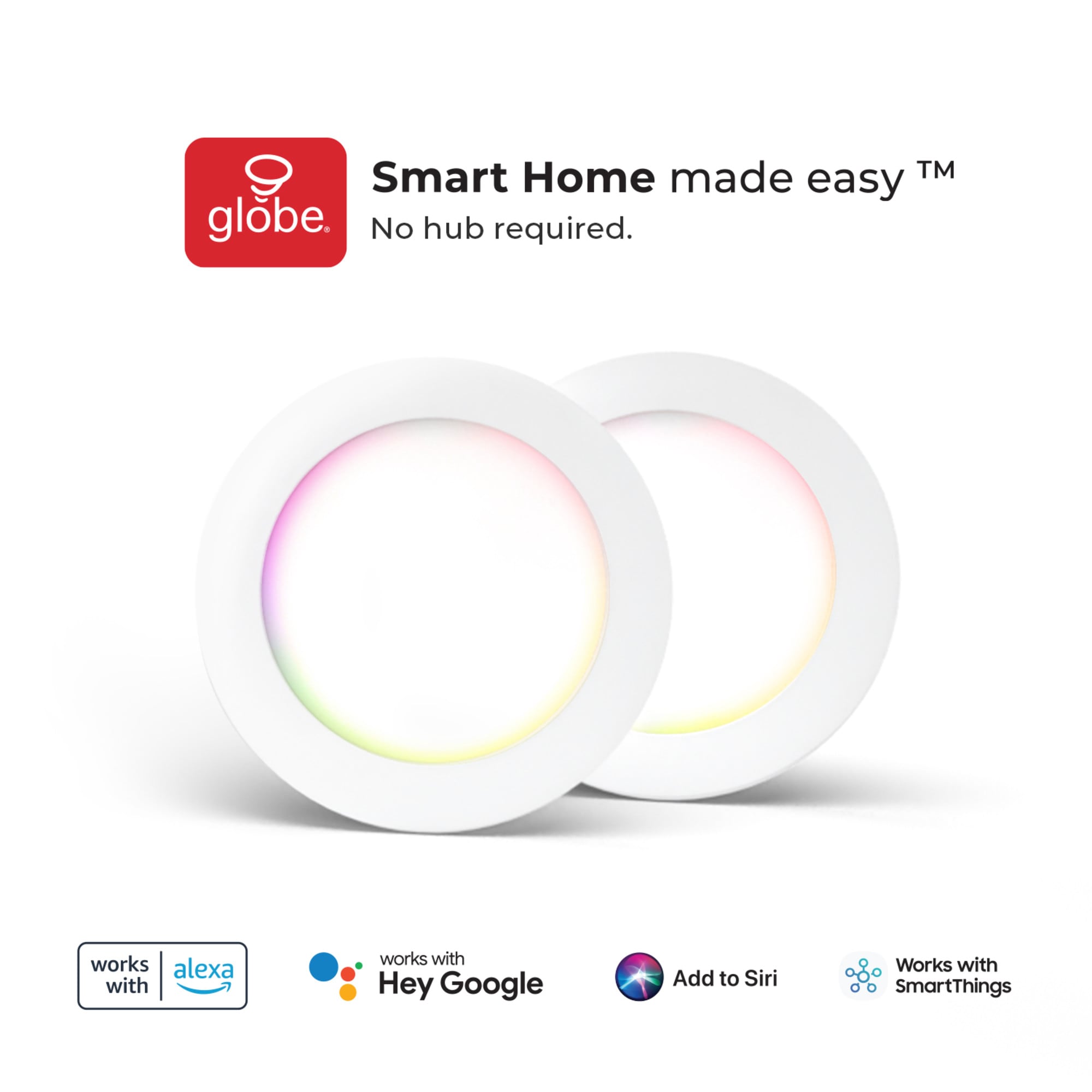 6'' White Ultra Slim LED Recessed Lighting Kit with Smart Control