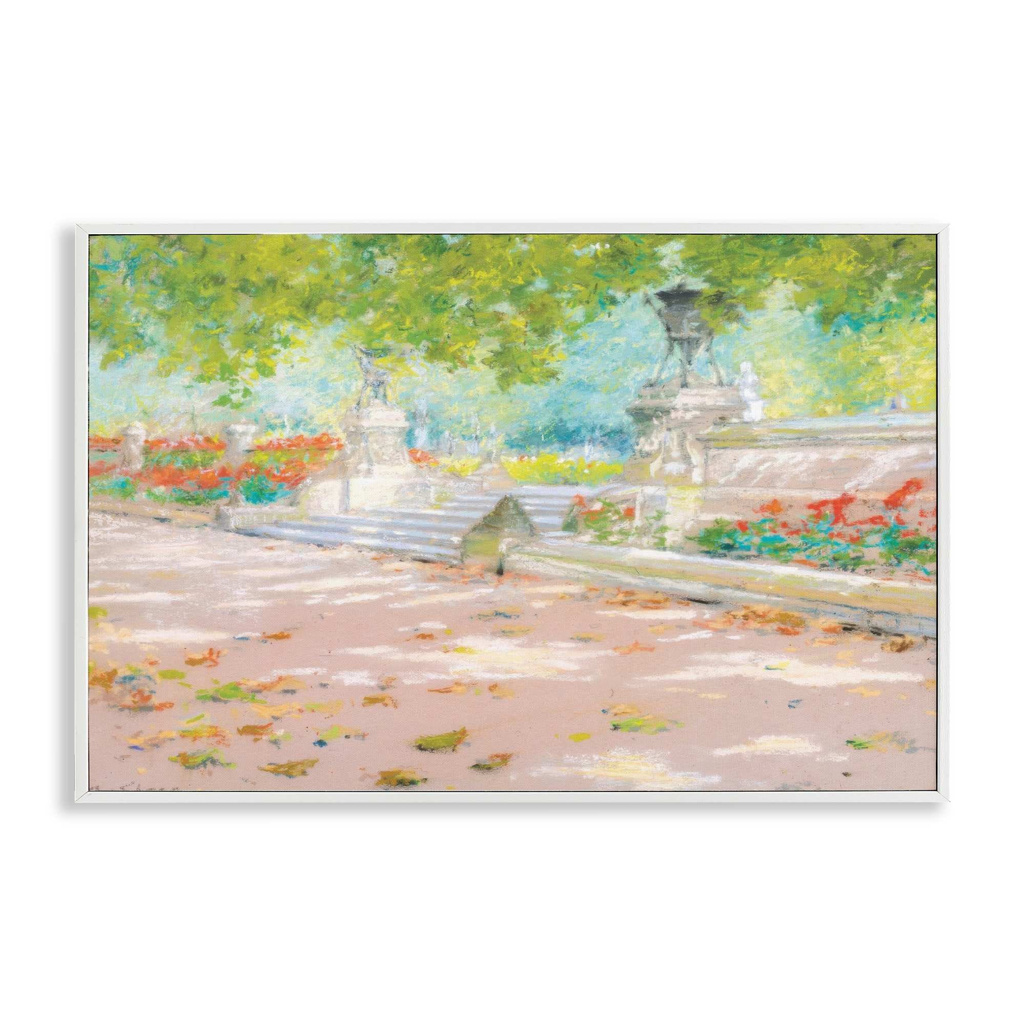 Stupell Industries BT-791-WFR-12X18 Summer Sunlight in Park White Framed Giclee Art By LSR Design Studio 18 x 12