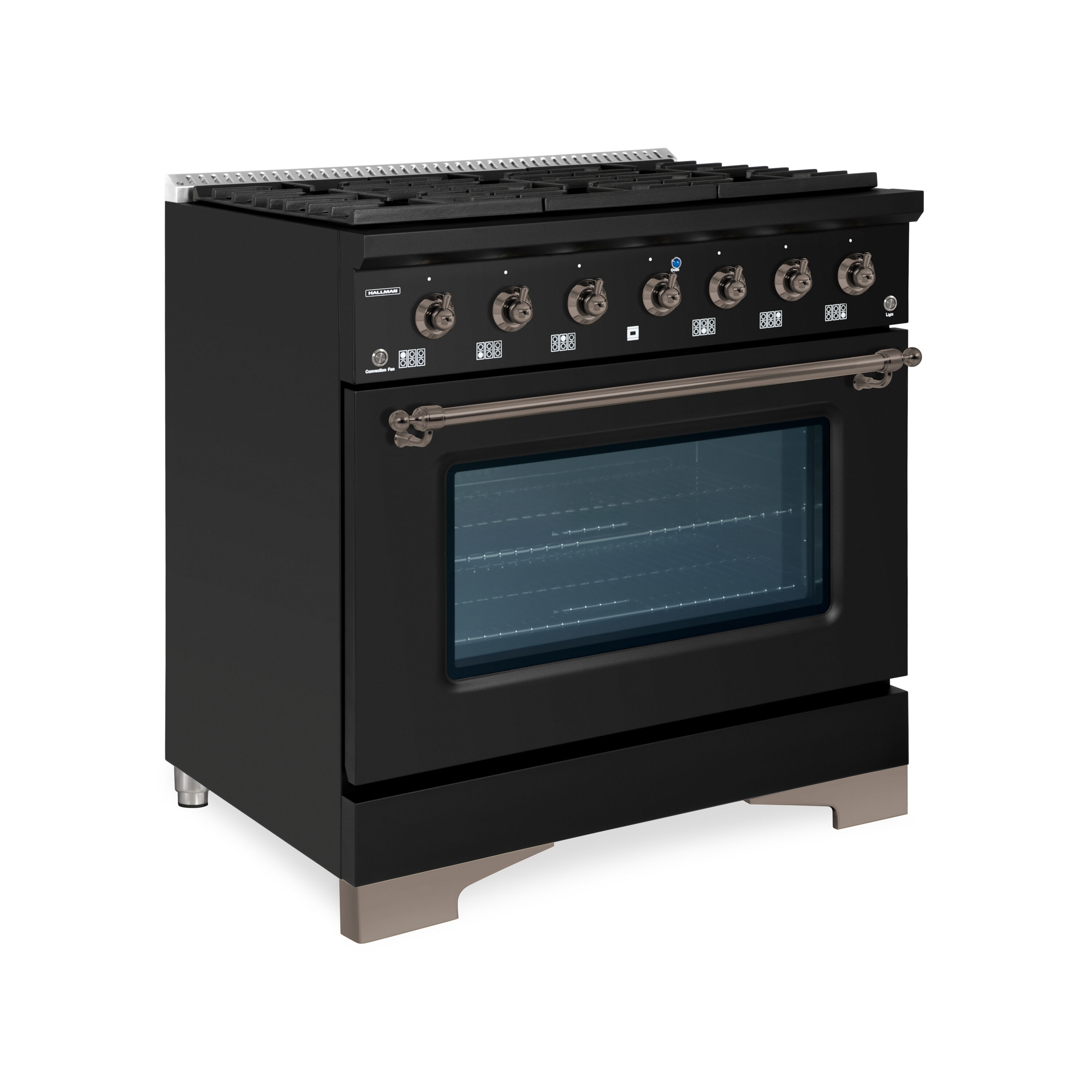 Hallman HCLRDF36BZMG Dual-Fuel-Ranges - View #3