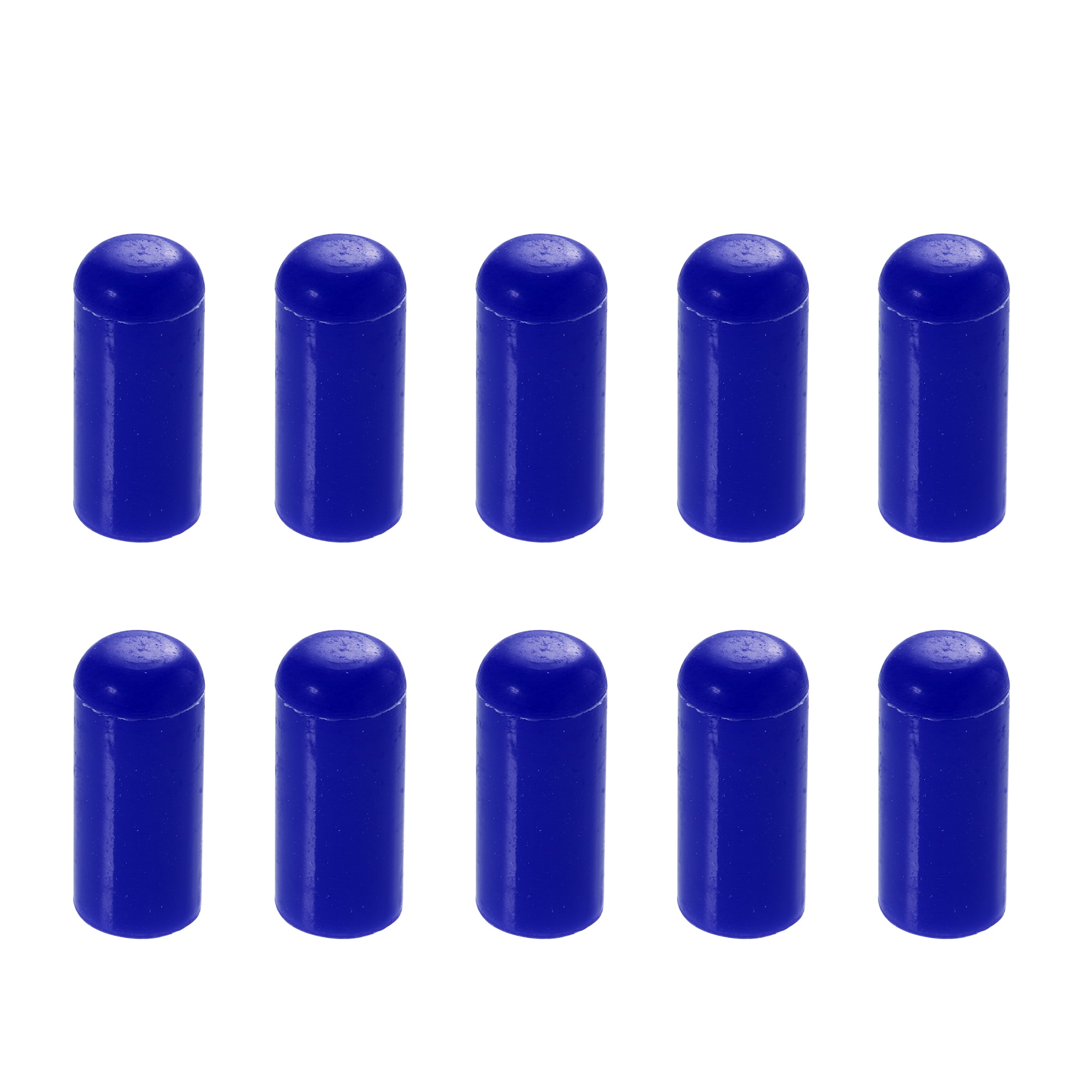 Unique Bargains 10pcs 4mm 0.16 Inch Silicone Hose Cap Intake Vacuum Hose Tube End Plug for Car Blue #S25123100UX3483