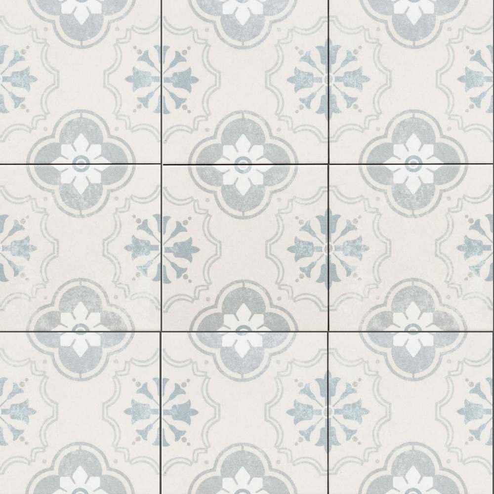 The Tile Life THAMP0606BR Oheka Bridgeham 6-in x 6-in Matte Porcelain Encaustic Floor and Wall Tile (10-sq. ft/ Carton)