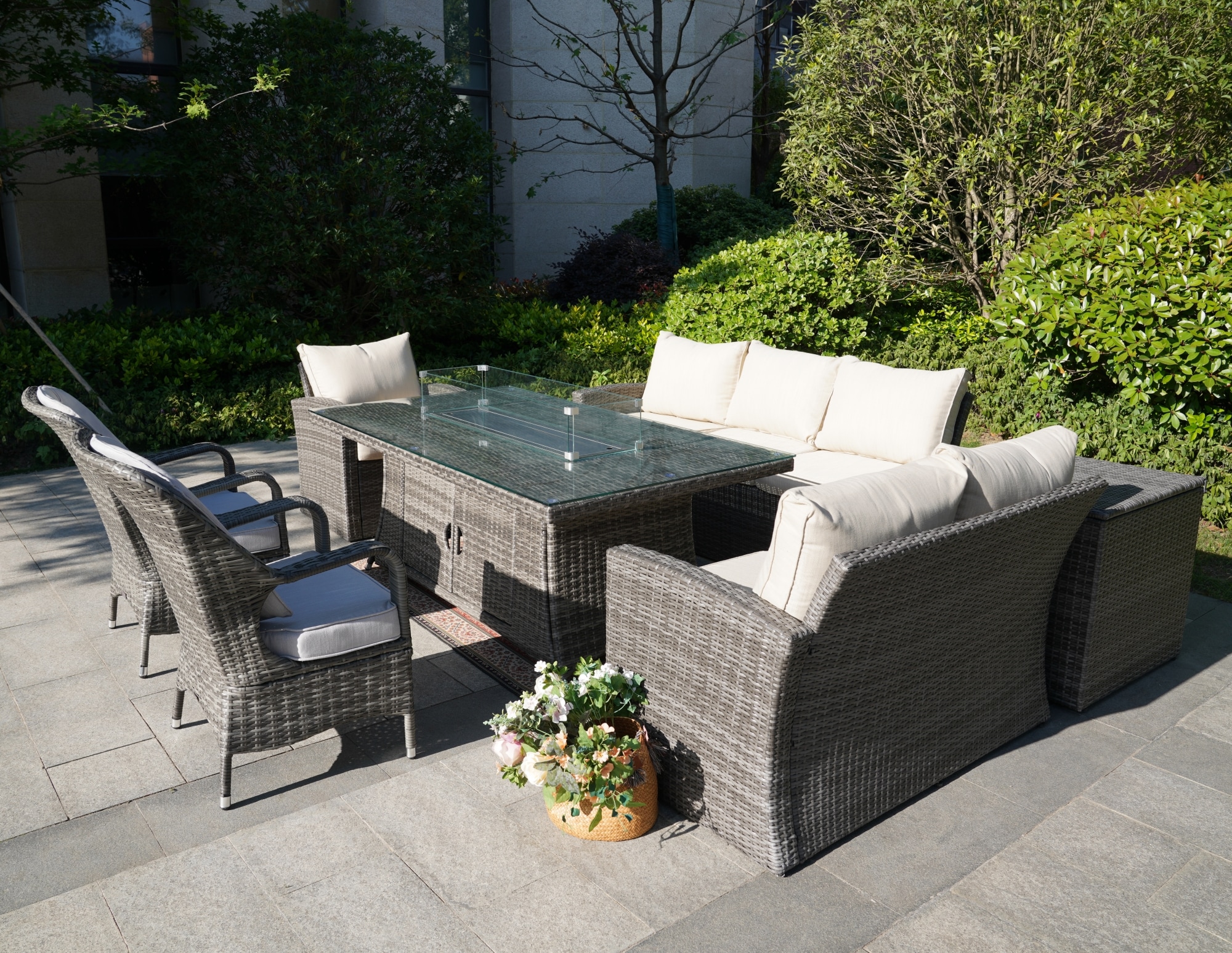 Direct Wicker DWG-2403B009-GR Patio-Conversation-Sets - View #4
