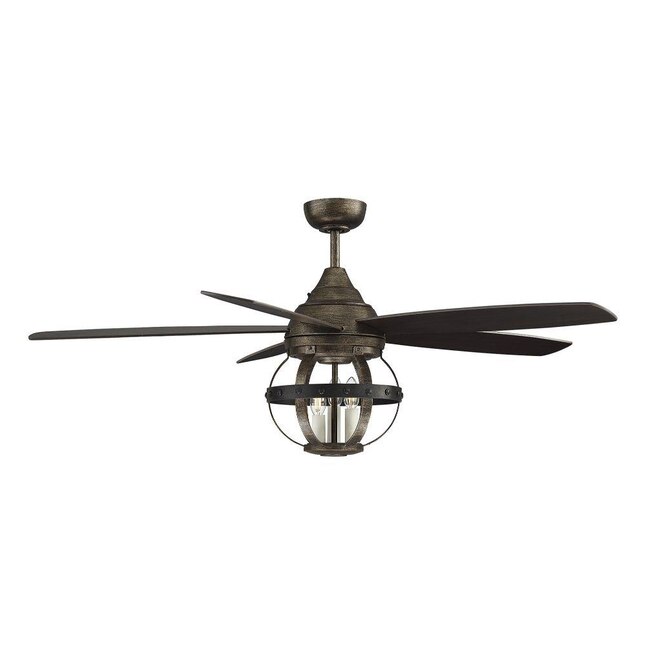 52 In Reclaimed Wood Led Indoor Outdoor, White Or Dark Wood Ceiling Fan