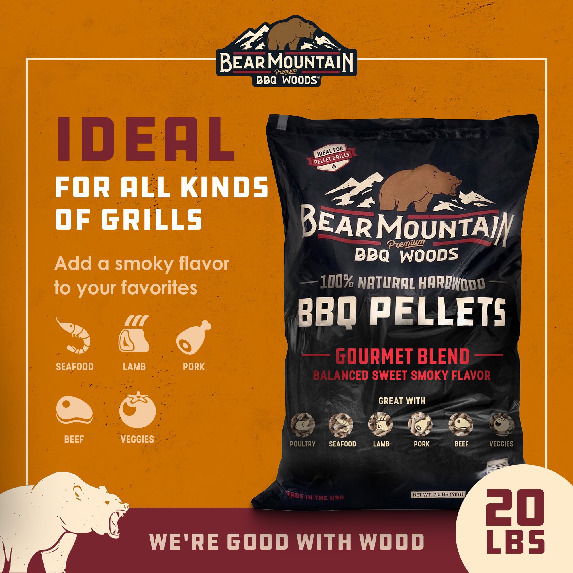 Bear Mountain Premium BBQ Woods DFP-AH-816132QTY-1 Grilling-Pellets - View #3