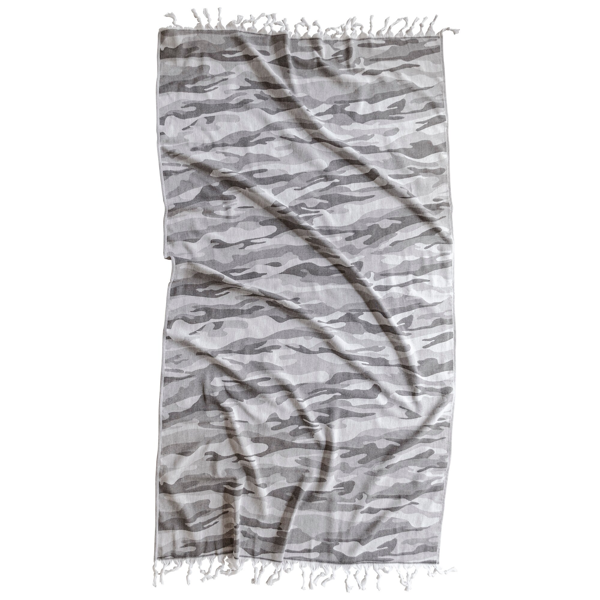 Brielle Home 807000262564 Grey Cotton Bath Towel (Camo)