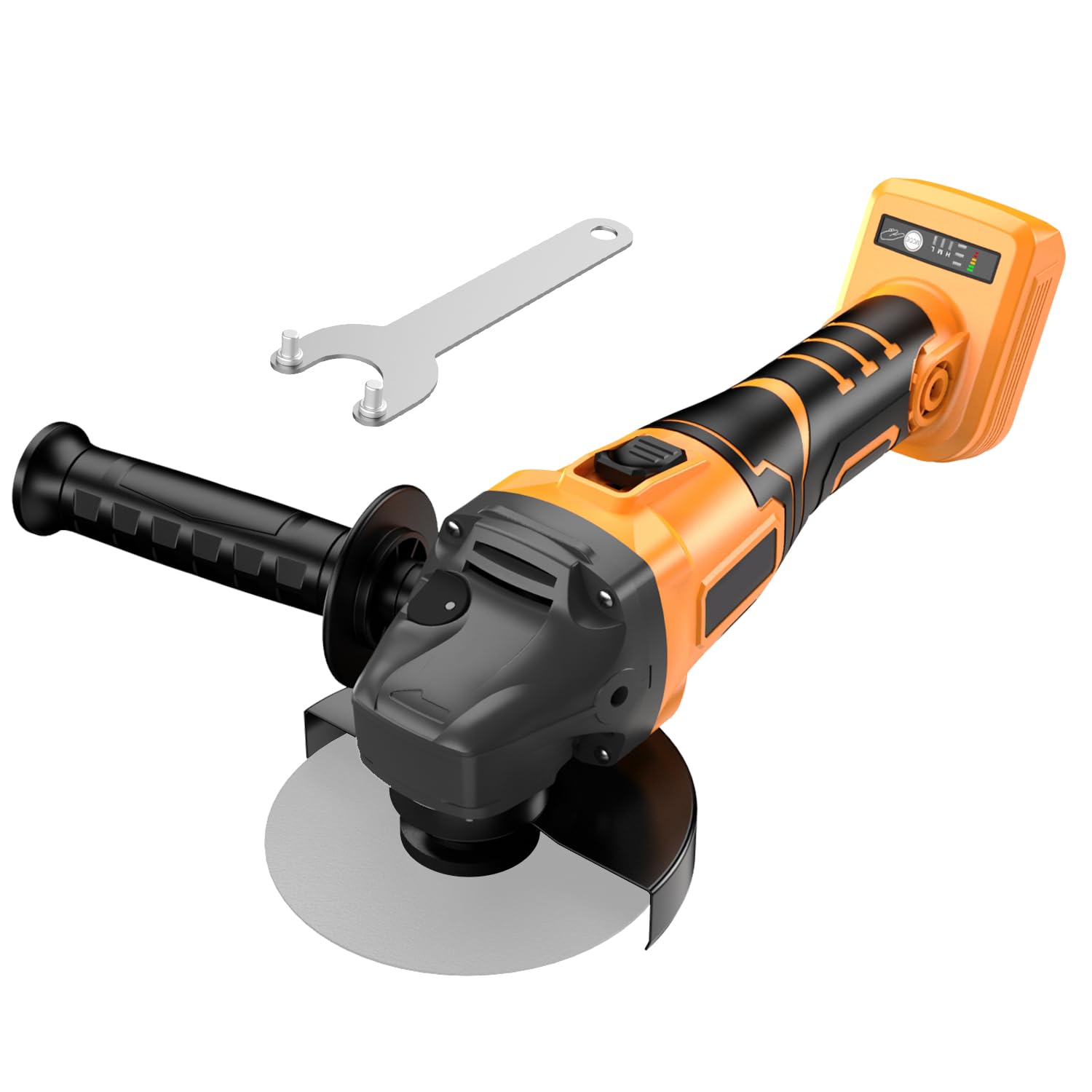 SenQWFa Cordless Angle Grinder Compatible with Dewalt 20V power cell 3 Speed Brushless Motor Up to 8500 RPM 5 8 11 Spindle for 4 1 2 in Wheels #LDC0821C584