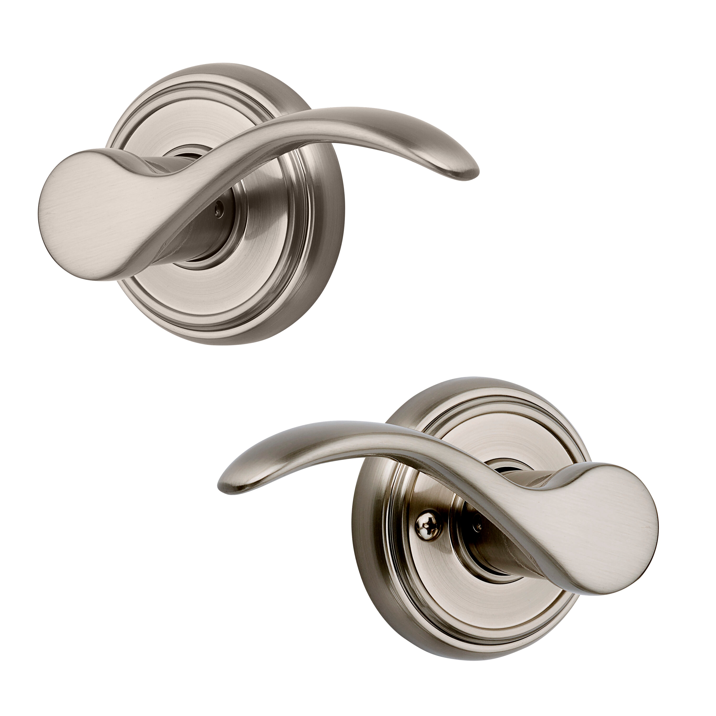 Baldwin 352TBL RDB 15 CP Prestige Tobin Satin nickel Interior/Exterior Hall/Closet Passage Door Handle