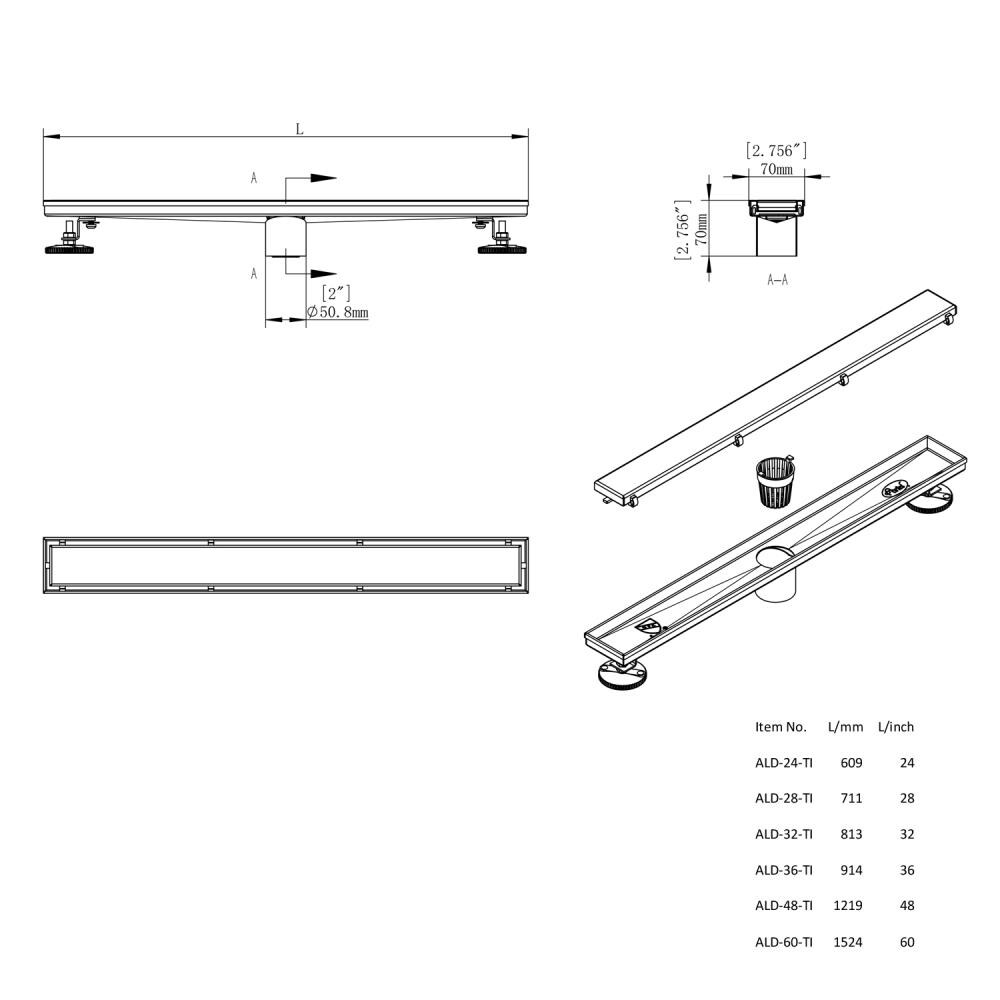 eModernDecor TZLD-32-TI Drains-Flanges - View #11