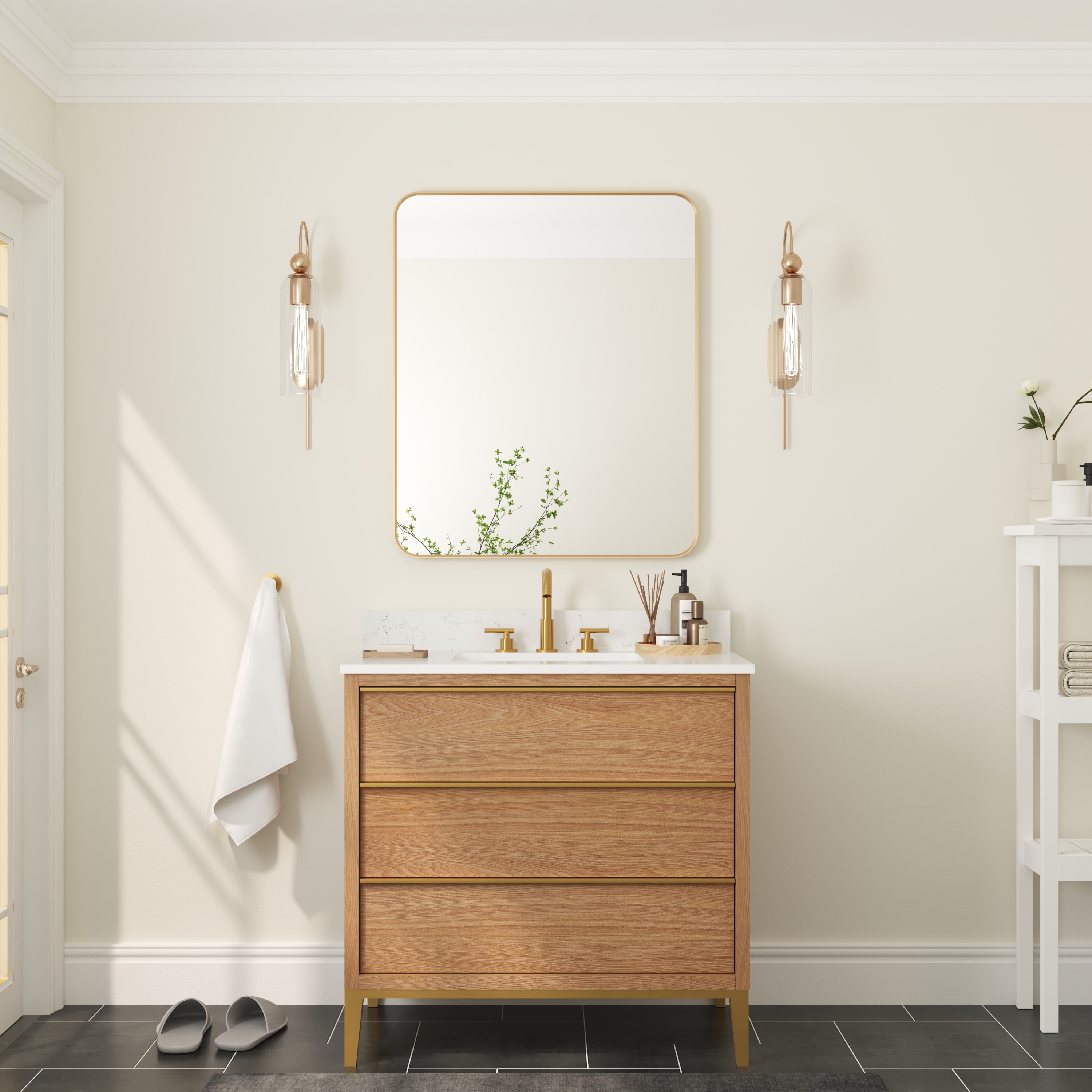 WELLFOR F1MR3036BG Framed-Bath-Mirrors - View #2