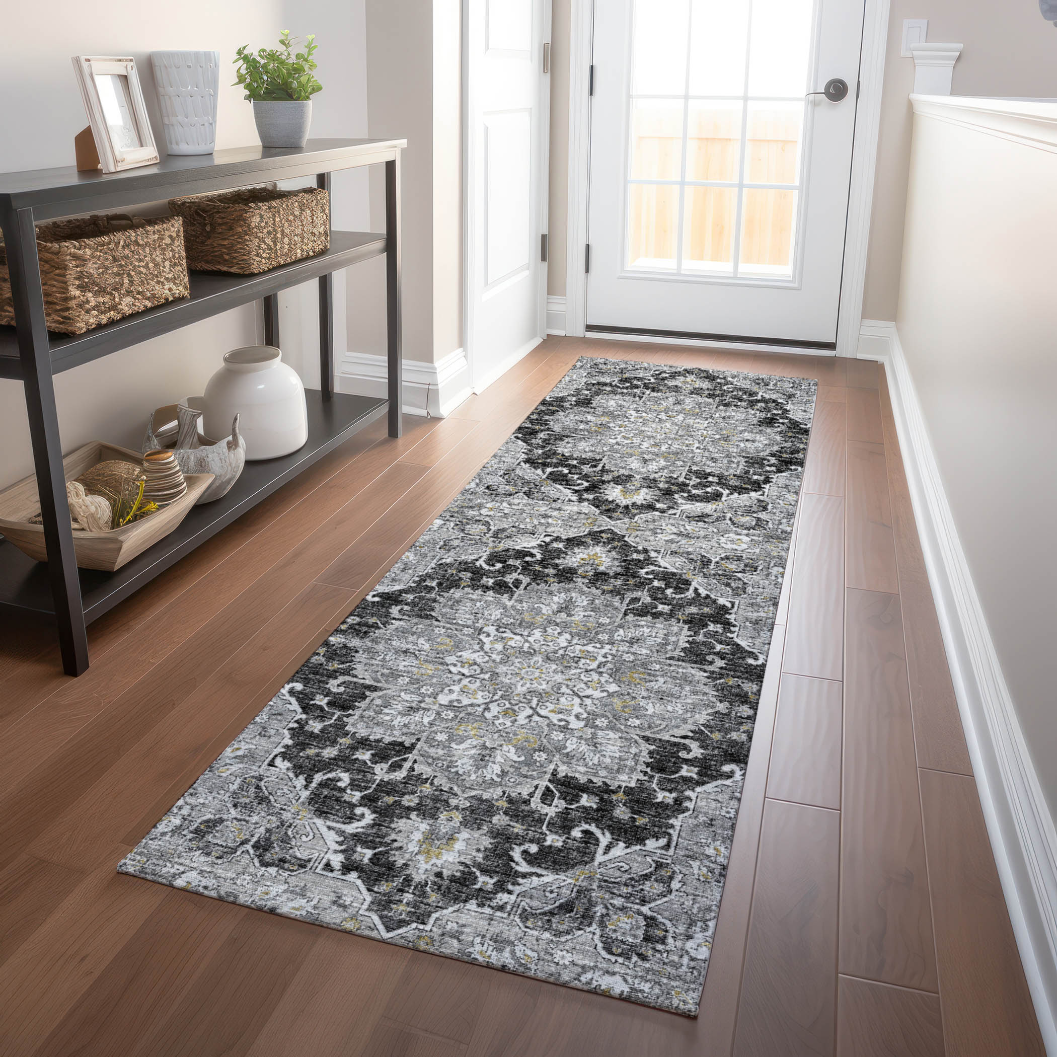 Addison Rugs AMF93SH2X8 Mayfield AMF93SH 2 x 7 (ft) Loomed Polyester Shadow Rectangular Indoor Abstract Machine washable Runner rug