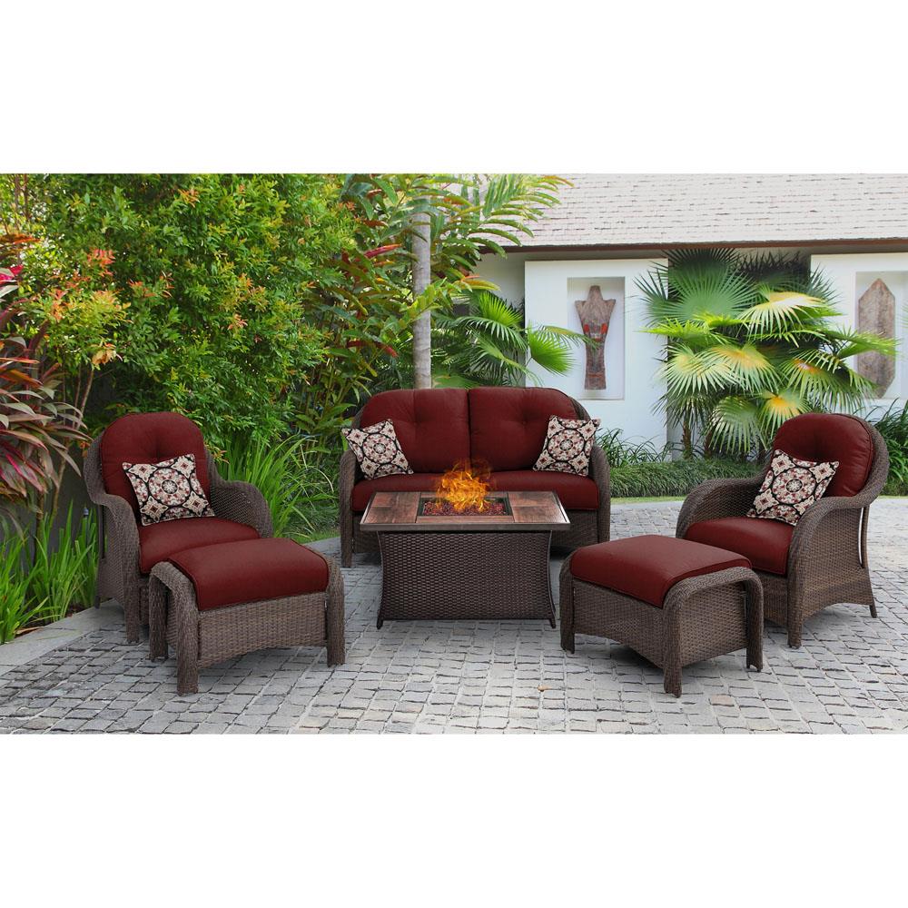 Hanover NEWPT6PCFP-RED-WG Patio-Conversation-Sets - View #8